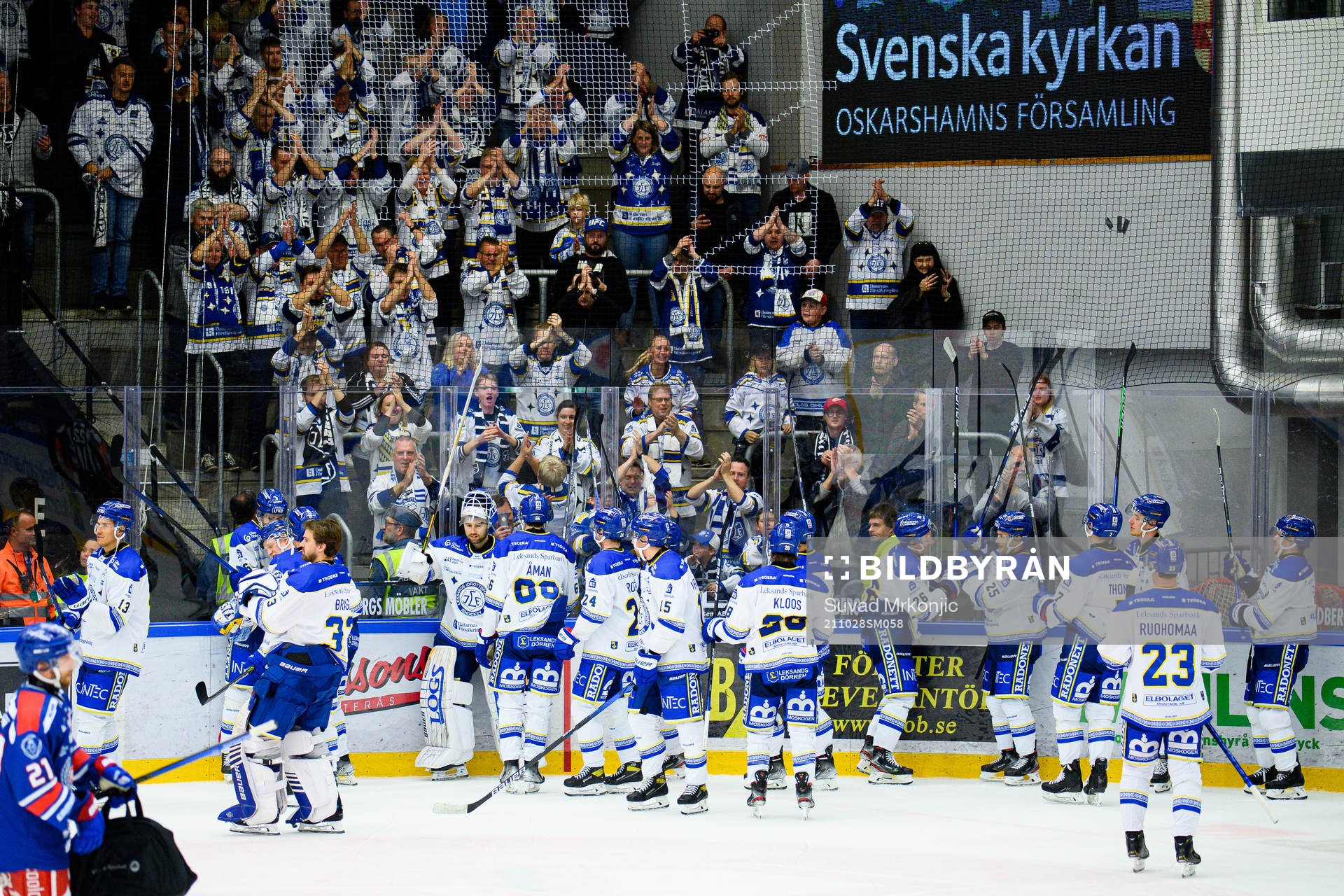 Leksands spelare och supportrar jublar