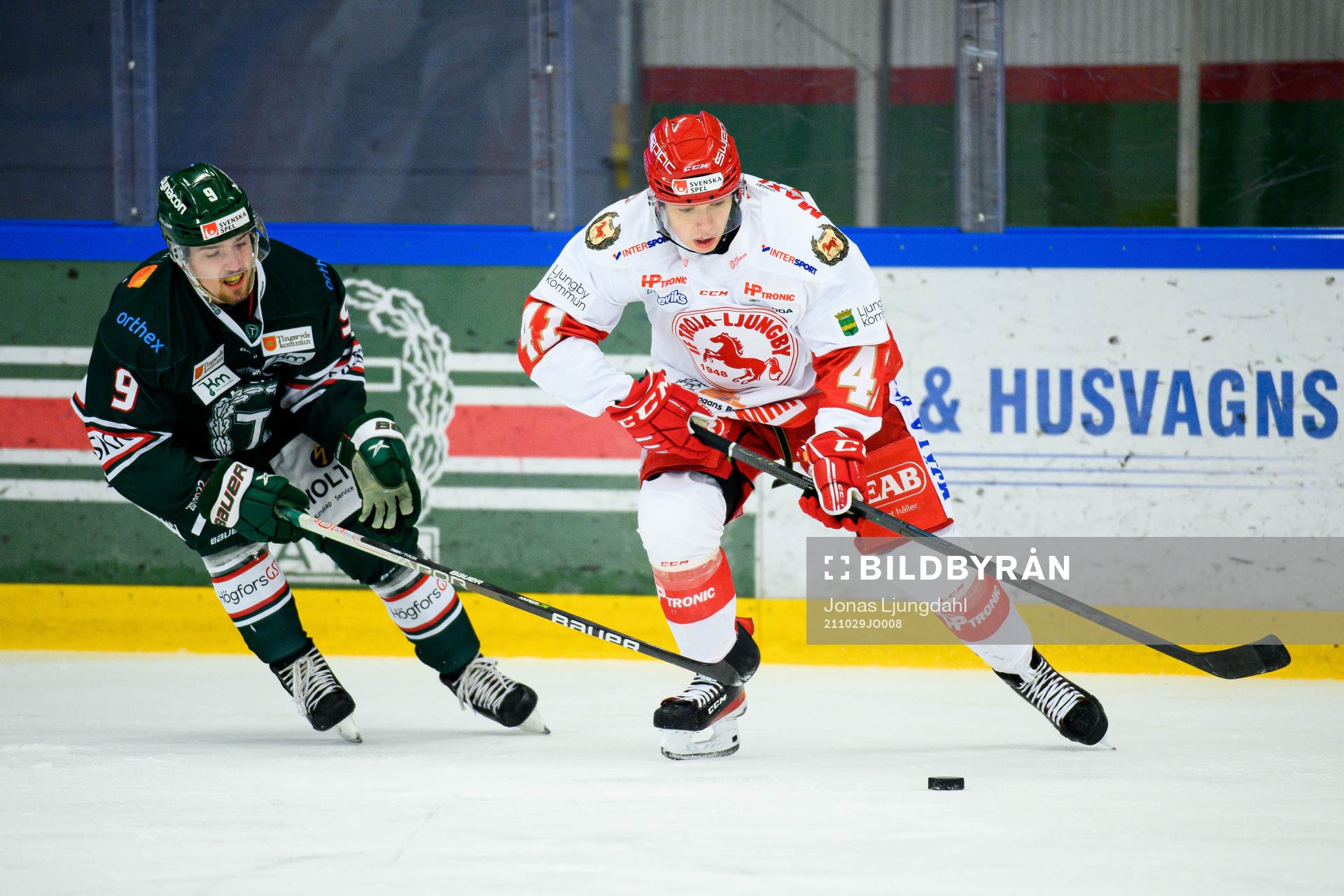 Tingsryds Jakob Heljemo och Troja-Ljungbys  Victor Öhman