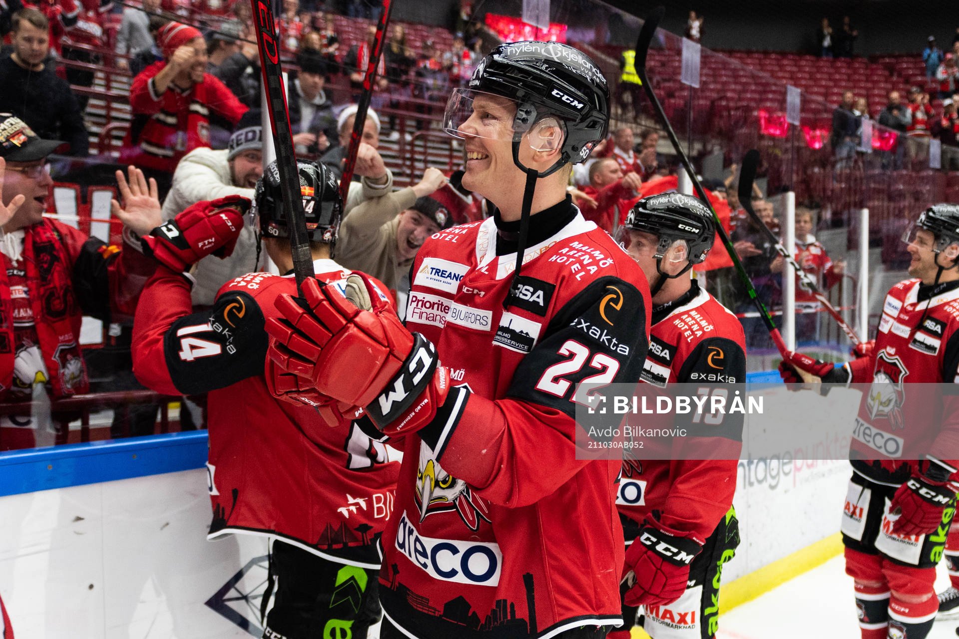 Malmö Redhawks Lars Bryggman jublar
