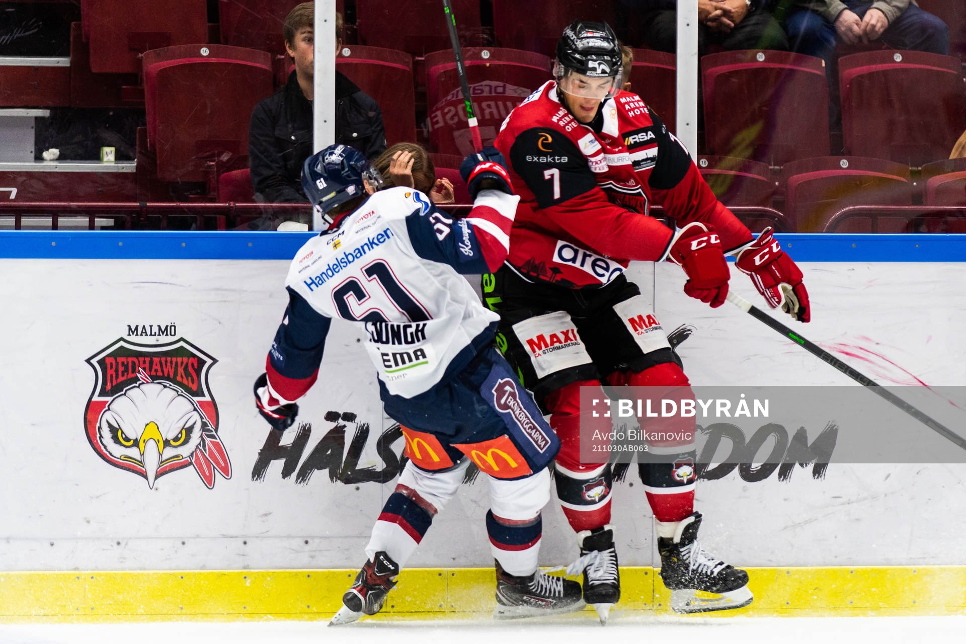 Linköpings Markus Ljungh och Malmö Redhawks Oliver