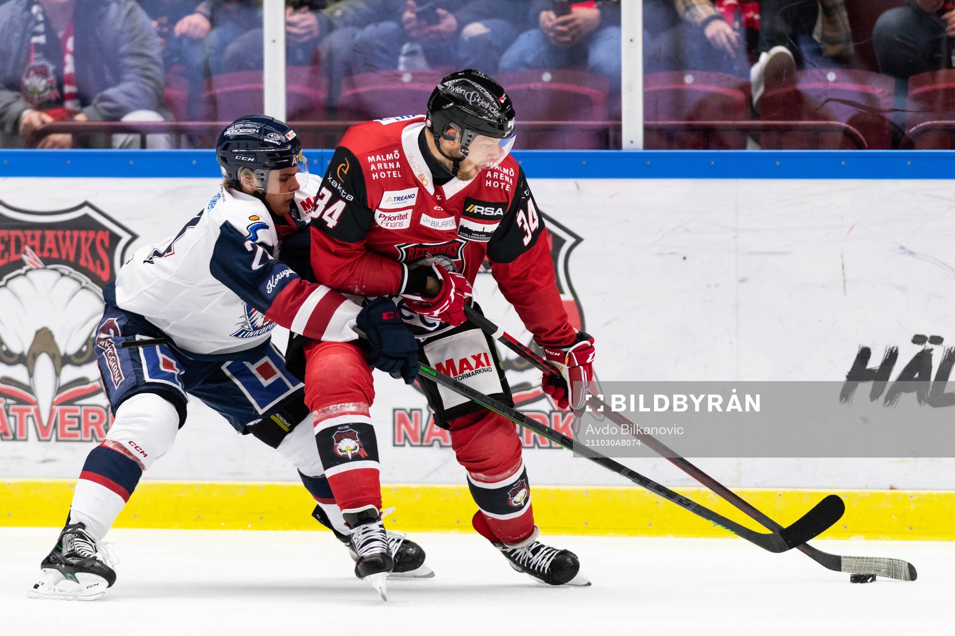 Malmö Redhawks Carl Söderberg och Linköpings Elliot