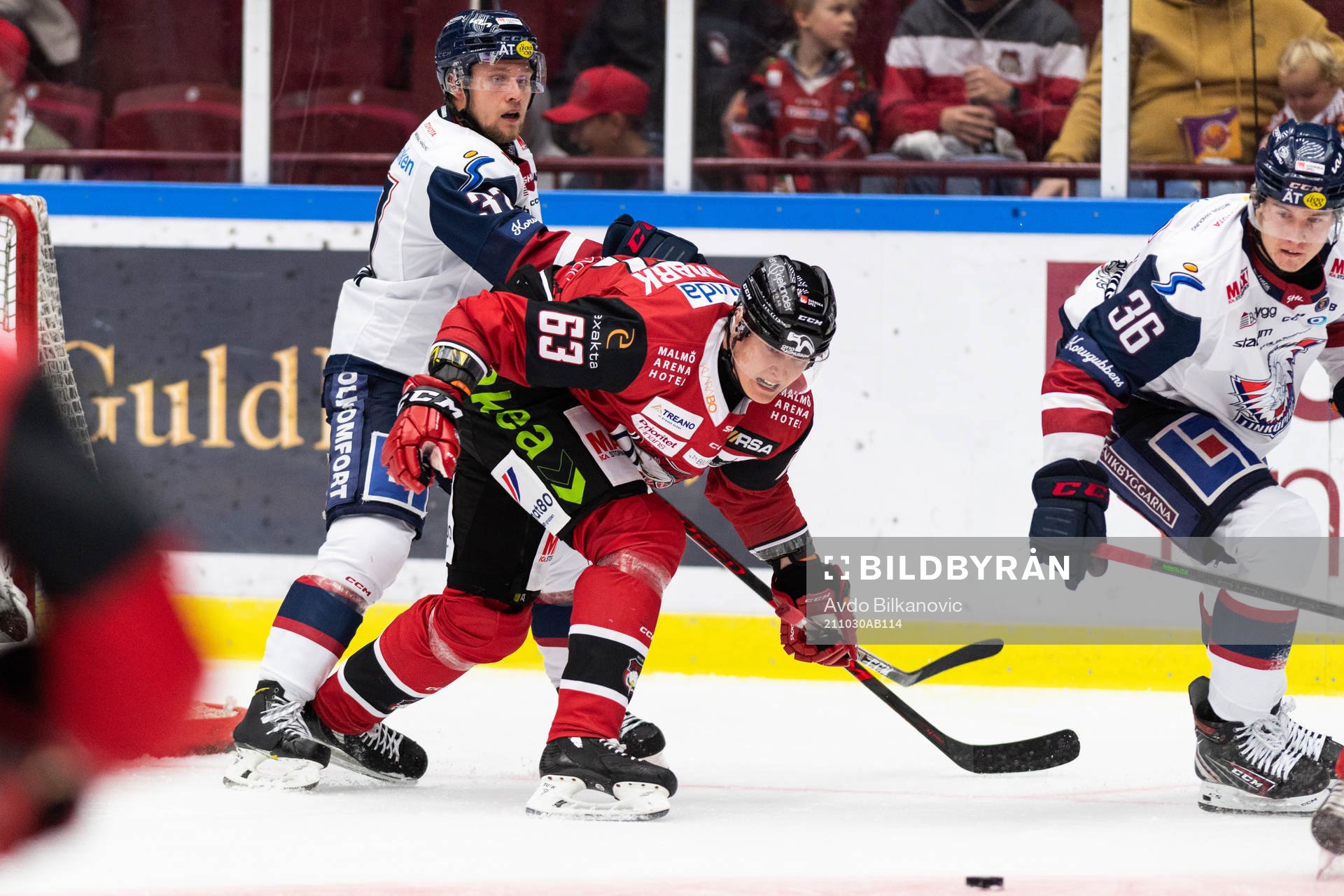 Malmö Redhawks Fredrik Händemark och Linköpings Jesper
