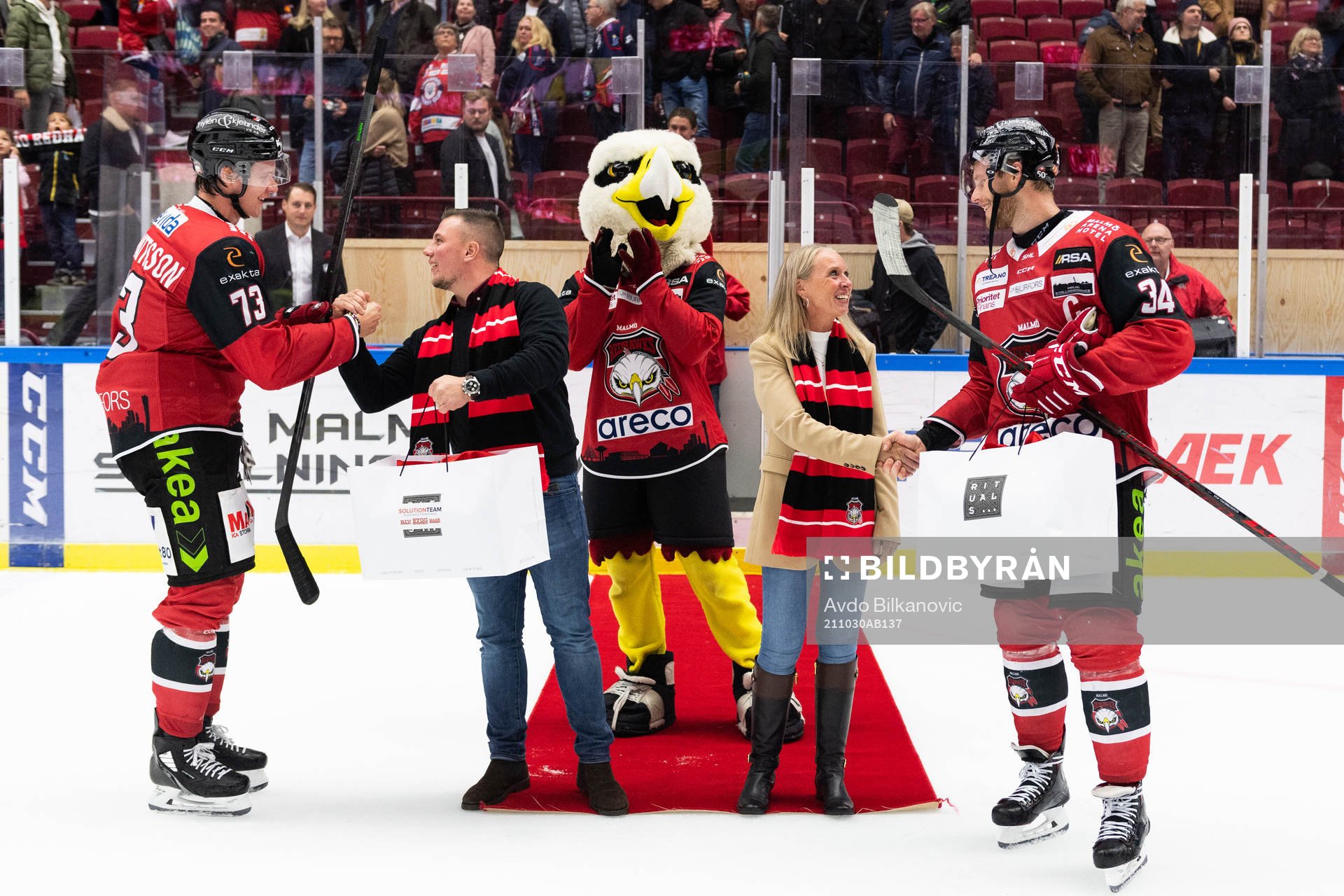 Malmö Redhawks Adam Ollas Mattsson och Carl Söderberg