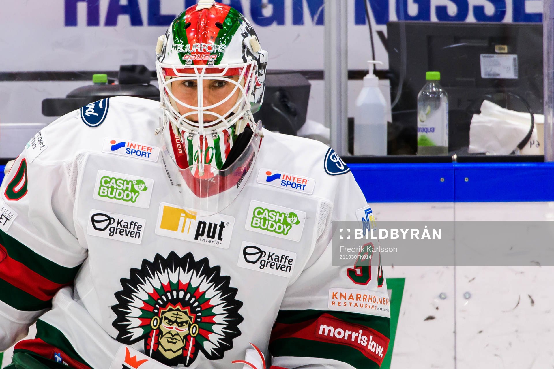 Frölundas målvakt Matthew Tomkins