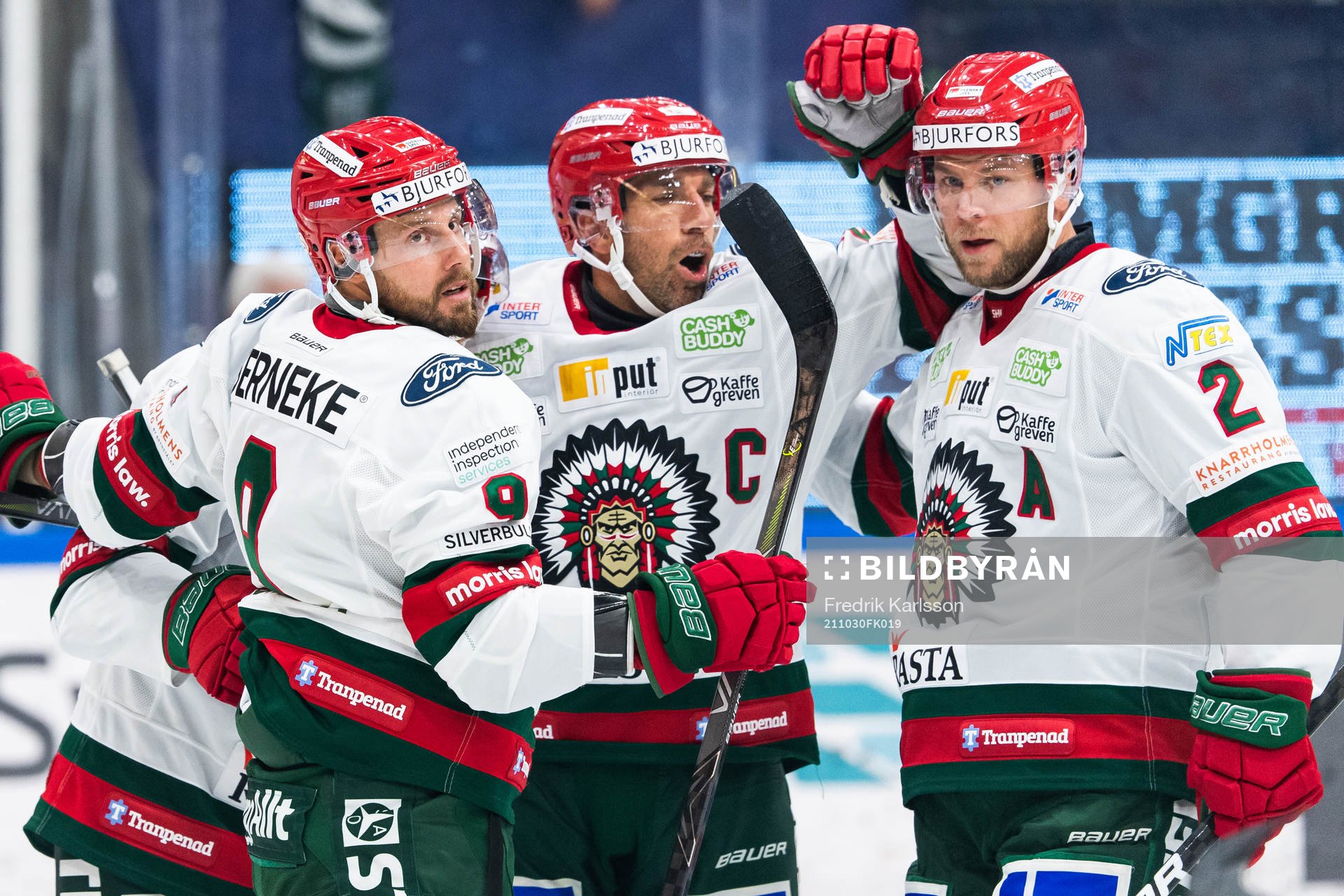 Frölundas Jan Mursak, Joel Lundqvist och Christian Folin