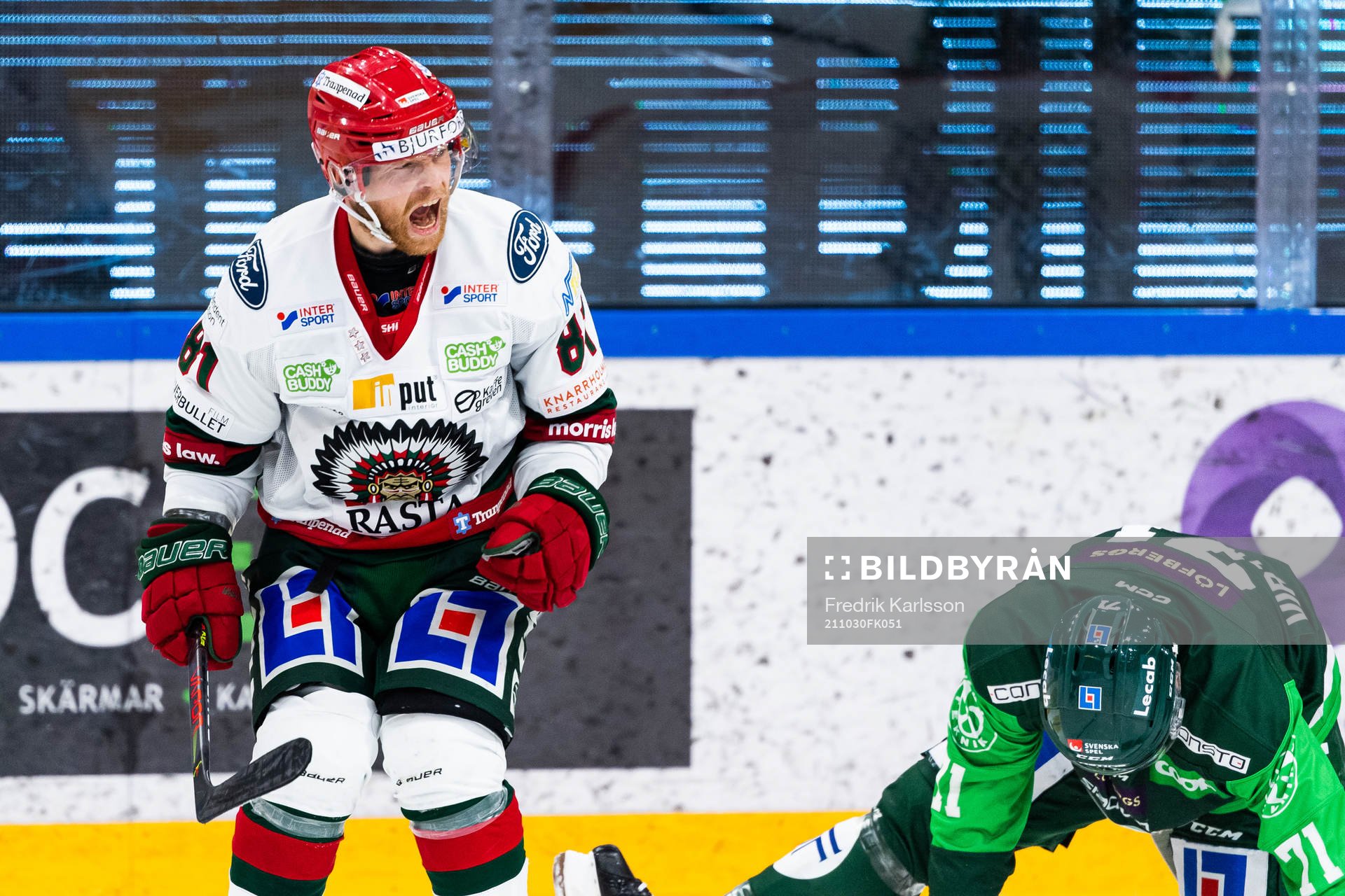 Frölundas Ryan Lasch jublar