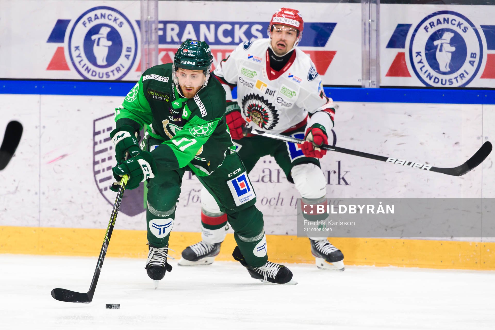 Färjestads Pontus Widerström och Frölundas Patrik