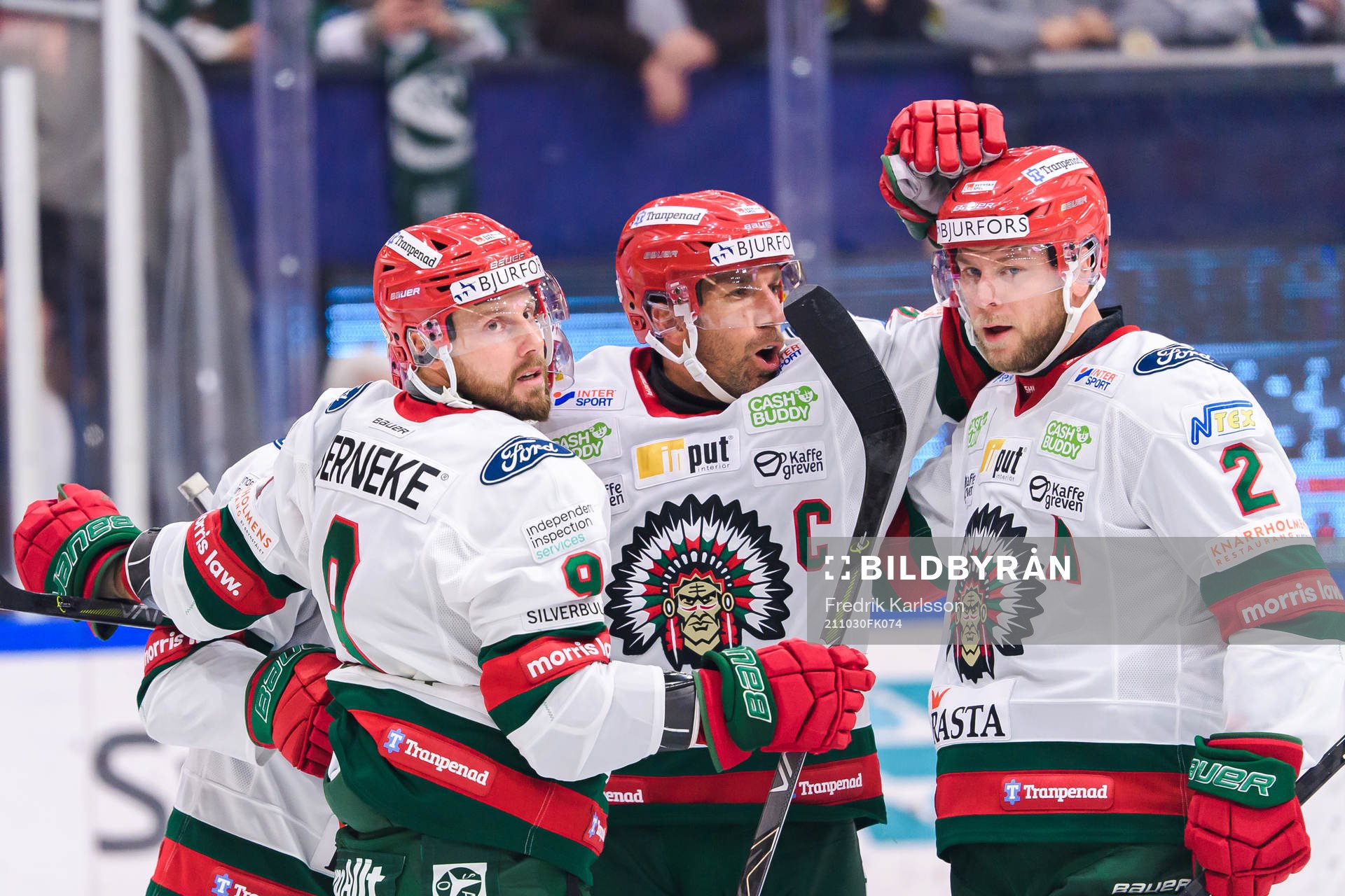 Frölundas Jan Mursak, Joel Lundqvist och Christian Folin