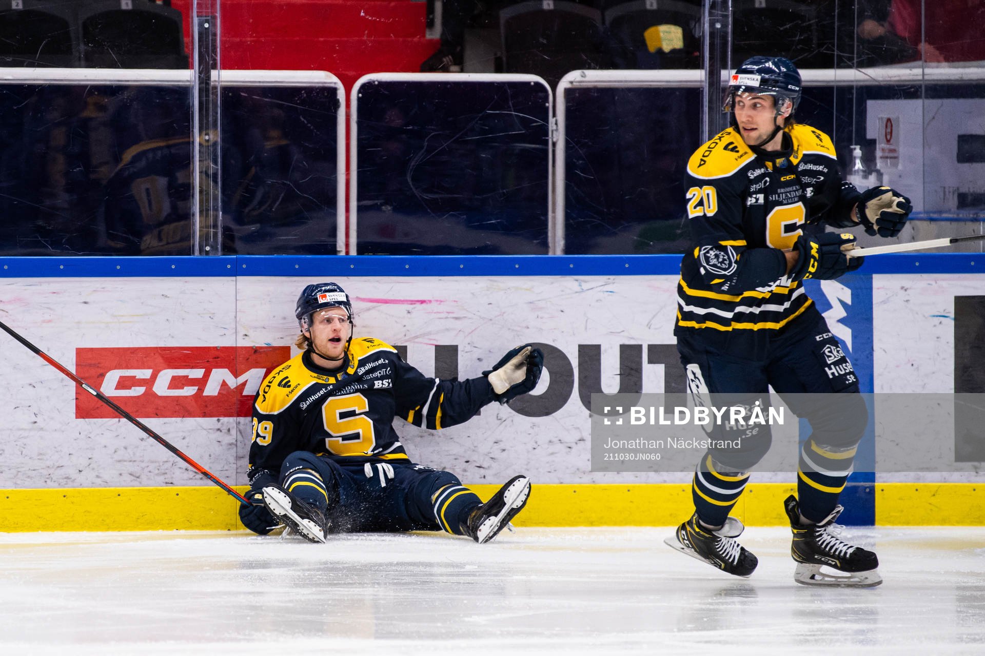 Södertäljes Brett Pollock och Tobias Lindberg