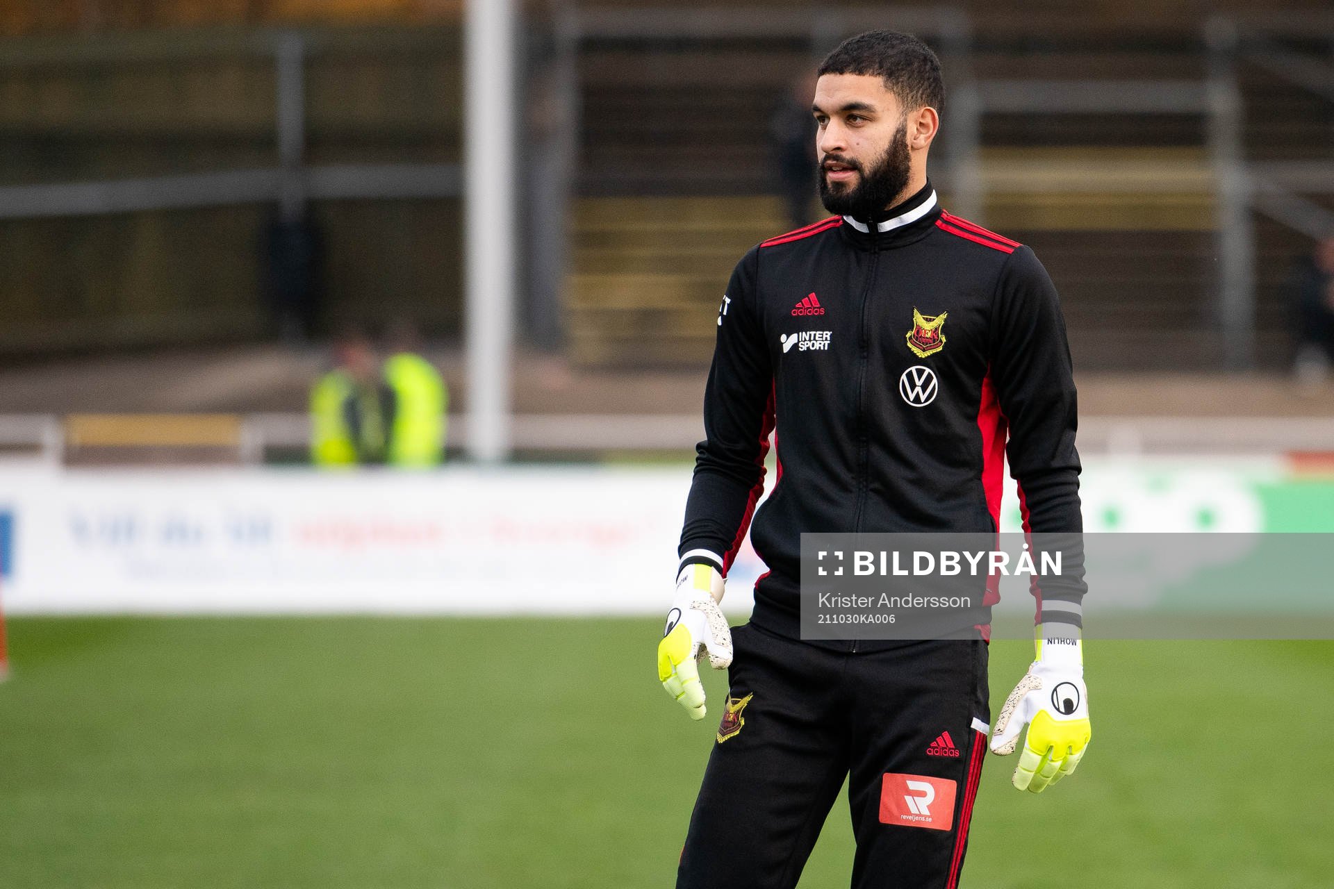 Östersunds målvakt Sixten Mohlin före fotbollsmatchen i