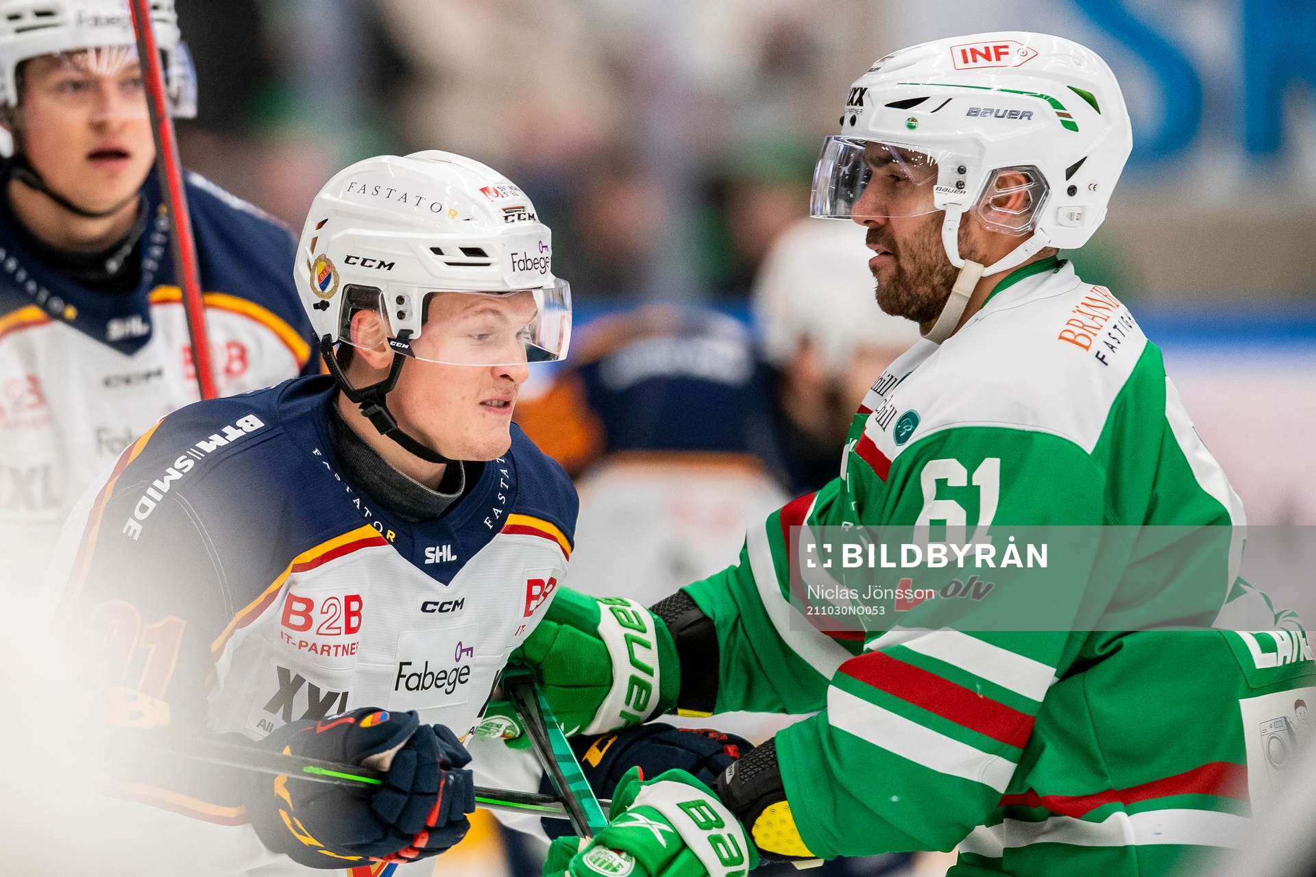 Djurgårdens Linus Anderssonoch Rögles Ludvig Larsson