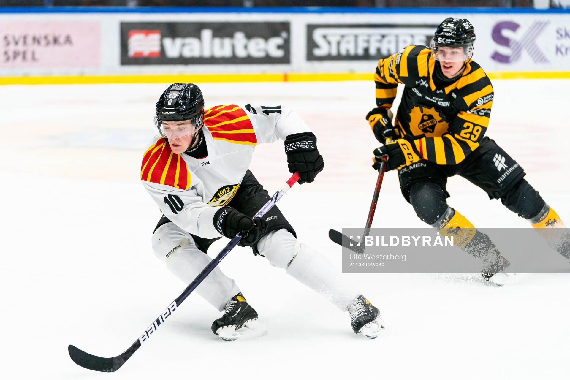 Brynäs Noel Gunler och Skellefteås Albin Sundsvik