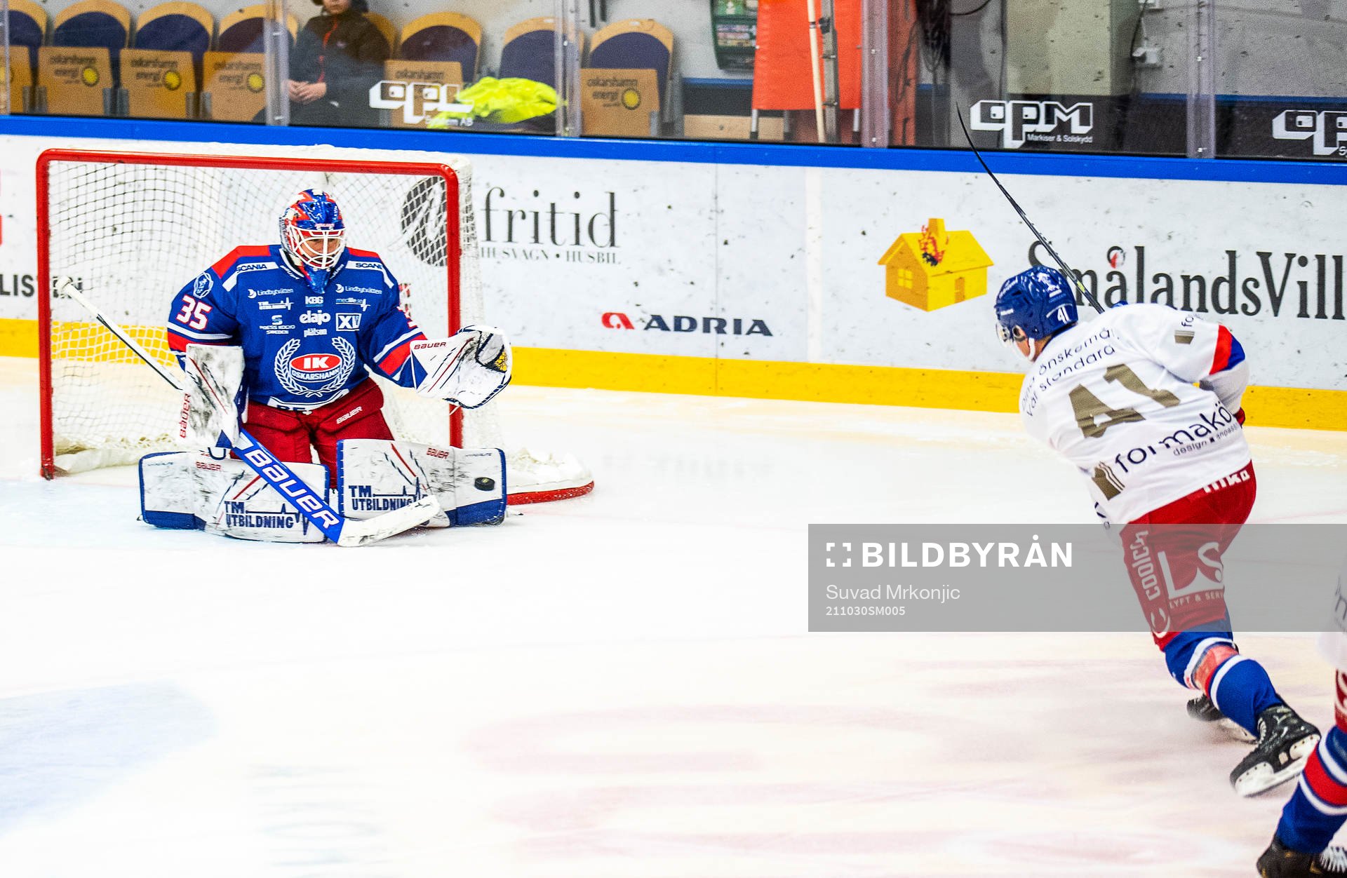 Oskarshamns målvakt Joe Cannata och Johan Johnsson