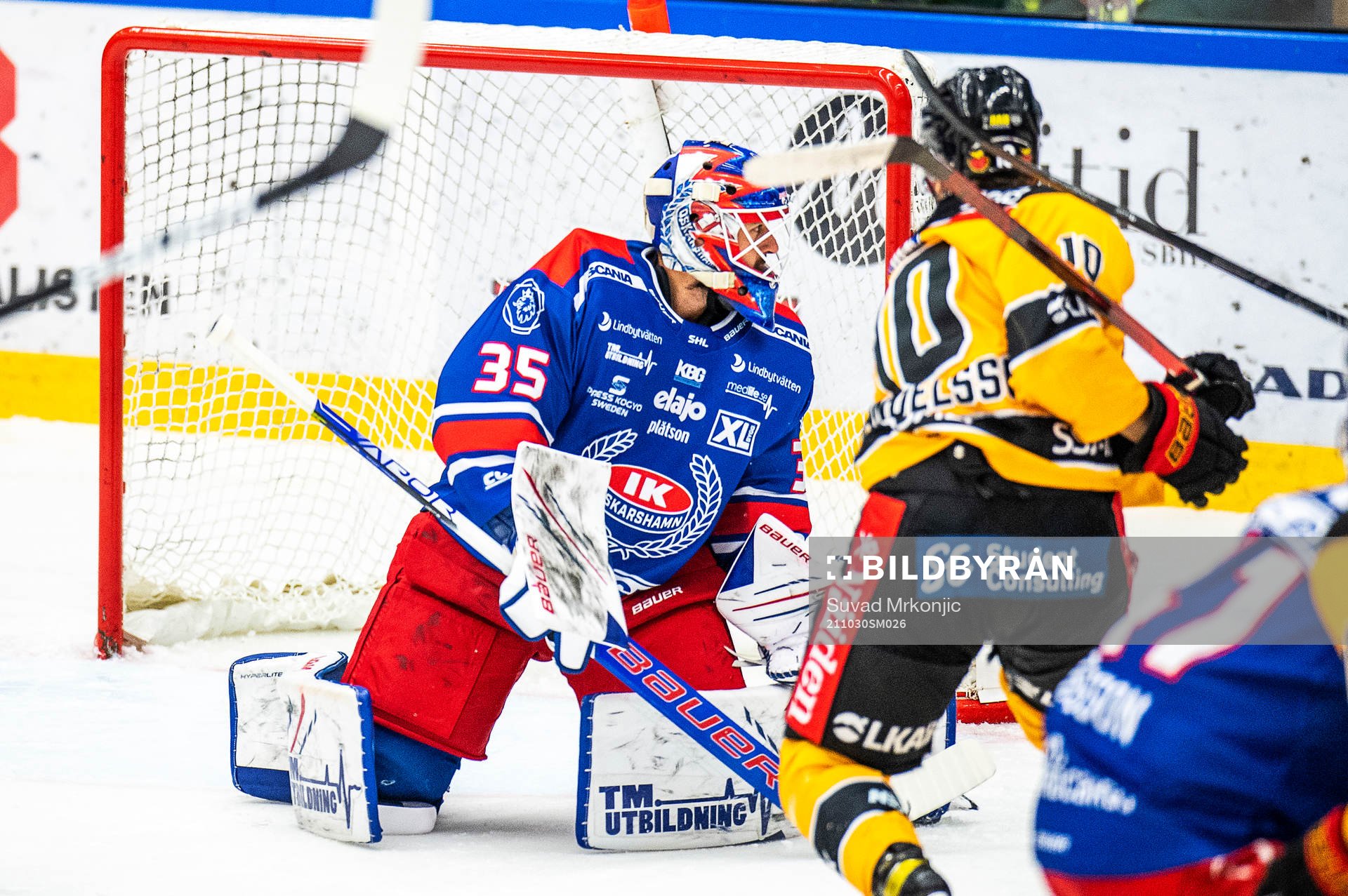 Oskarshamns målvakt Joe Cannata och Luleås Einar