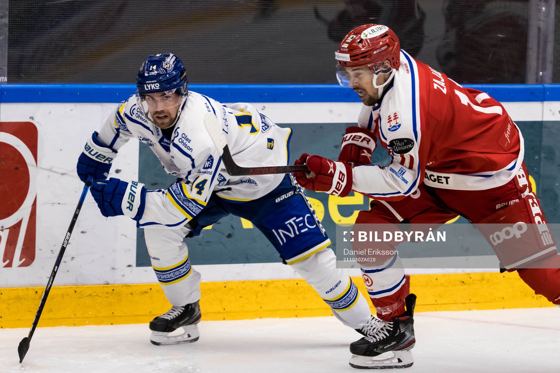 Leksands Oskar Lang och Timrås Nolan Zajac