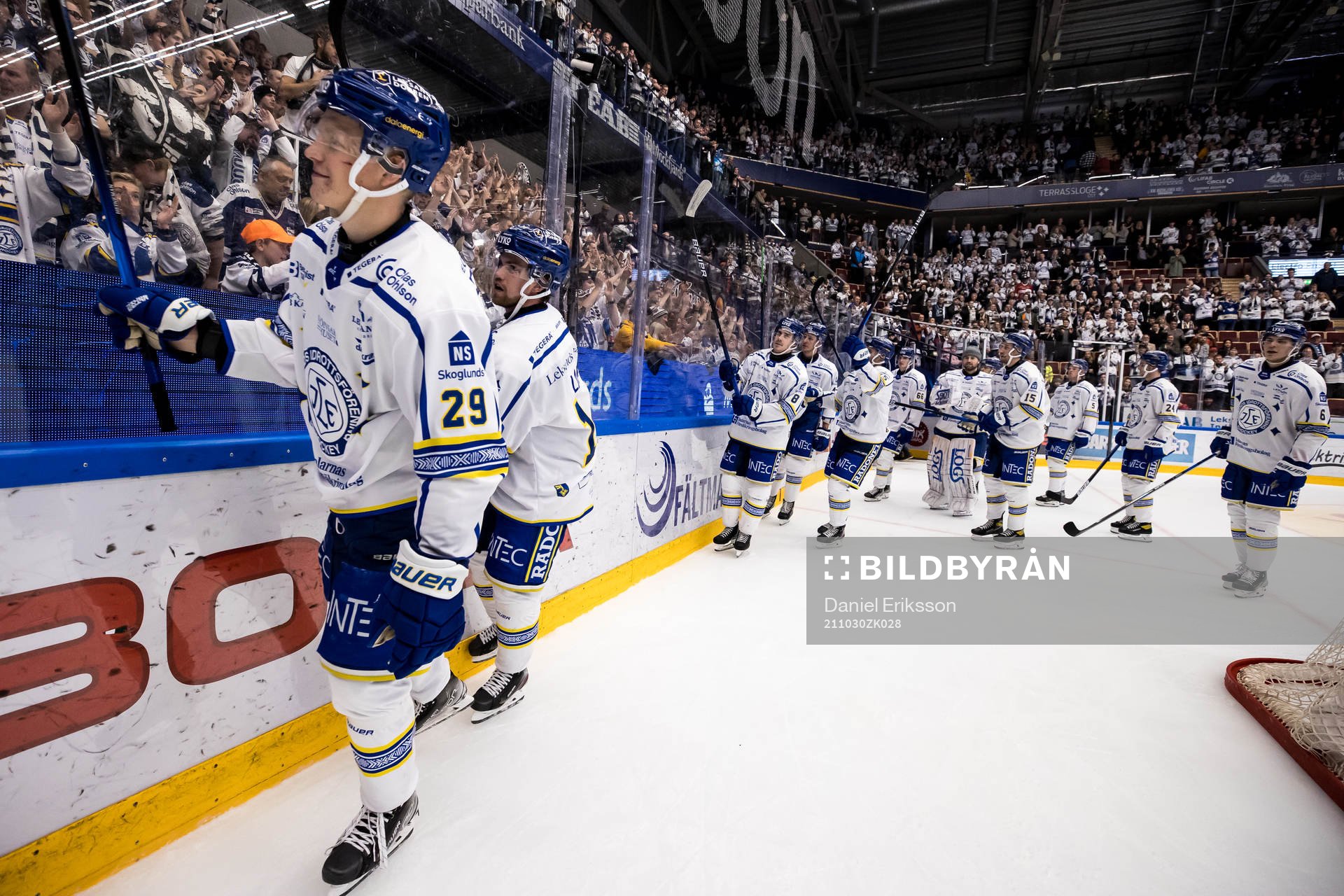 Leksands spelarna jublar