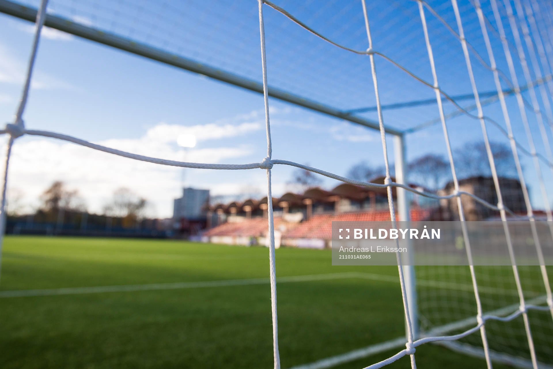 Ena målets nät innan fotbollsmatchen i Superettan mellan
