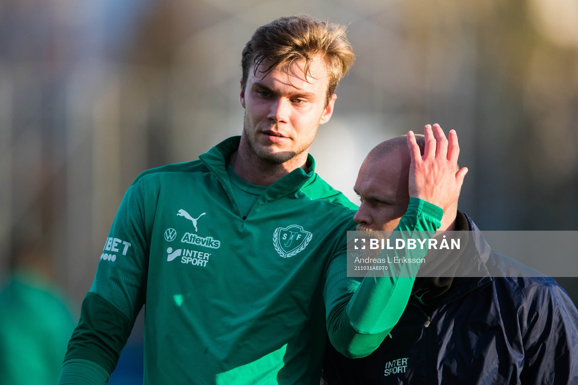 Jönköpings Marcus Degerlund och fysioterapeut Christoffer