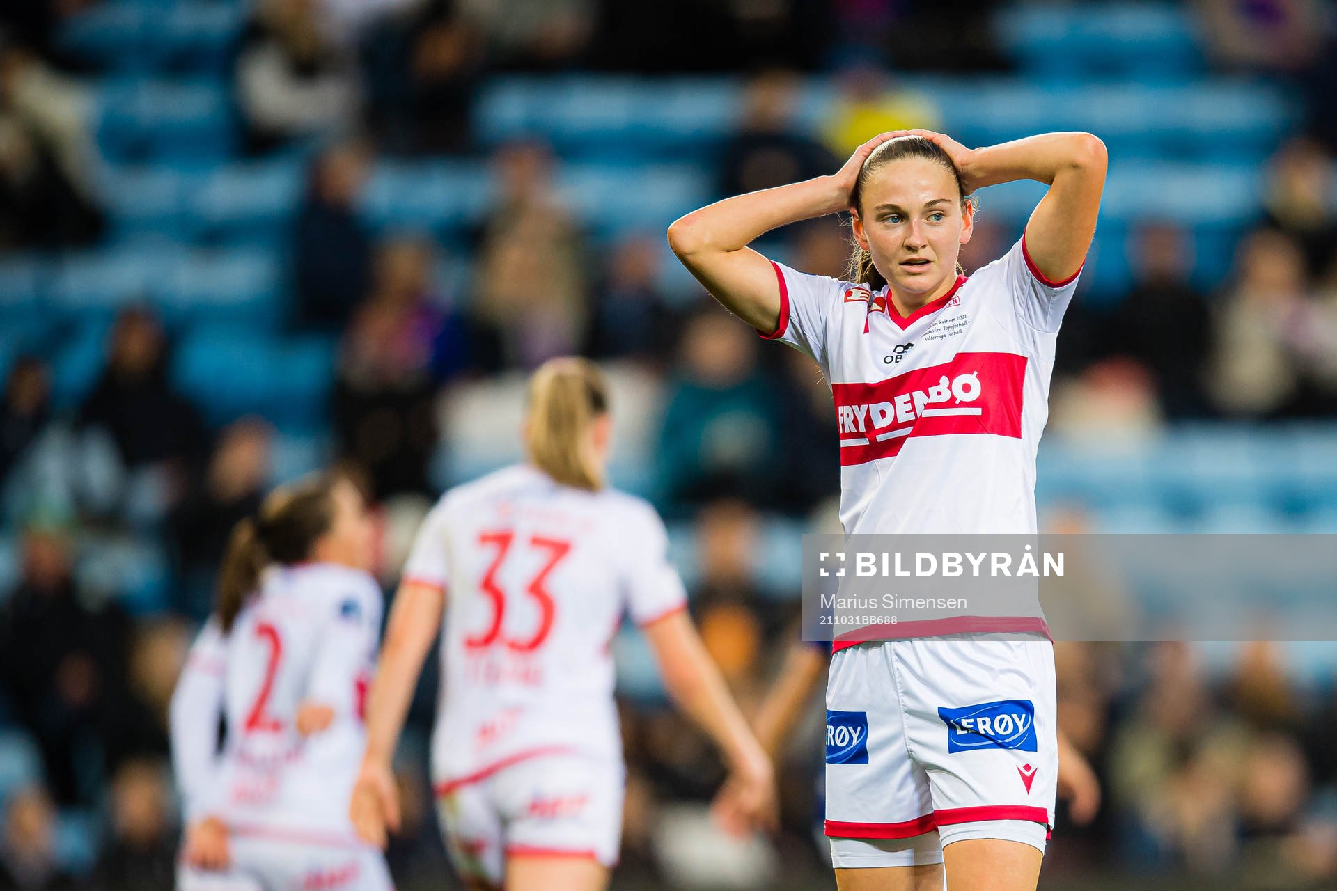 Vilde Hasund of Sandviken looks dejected