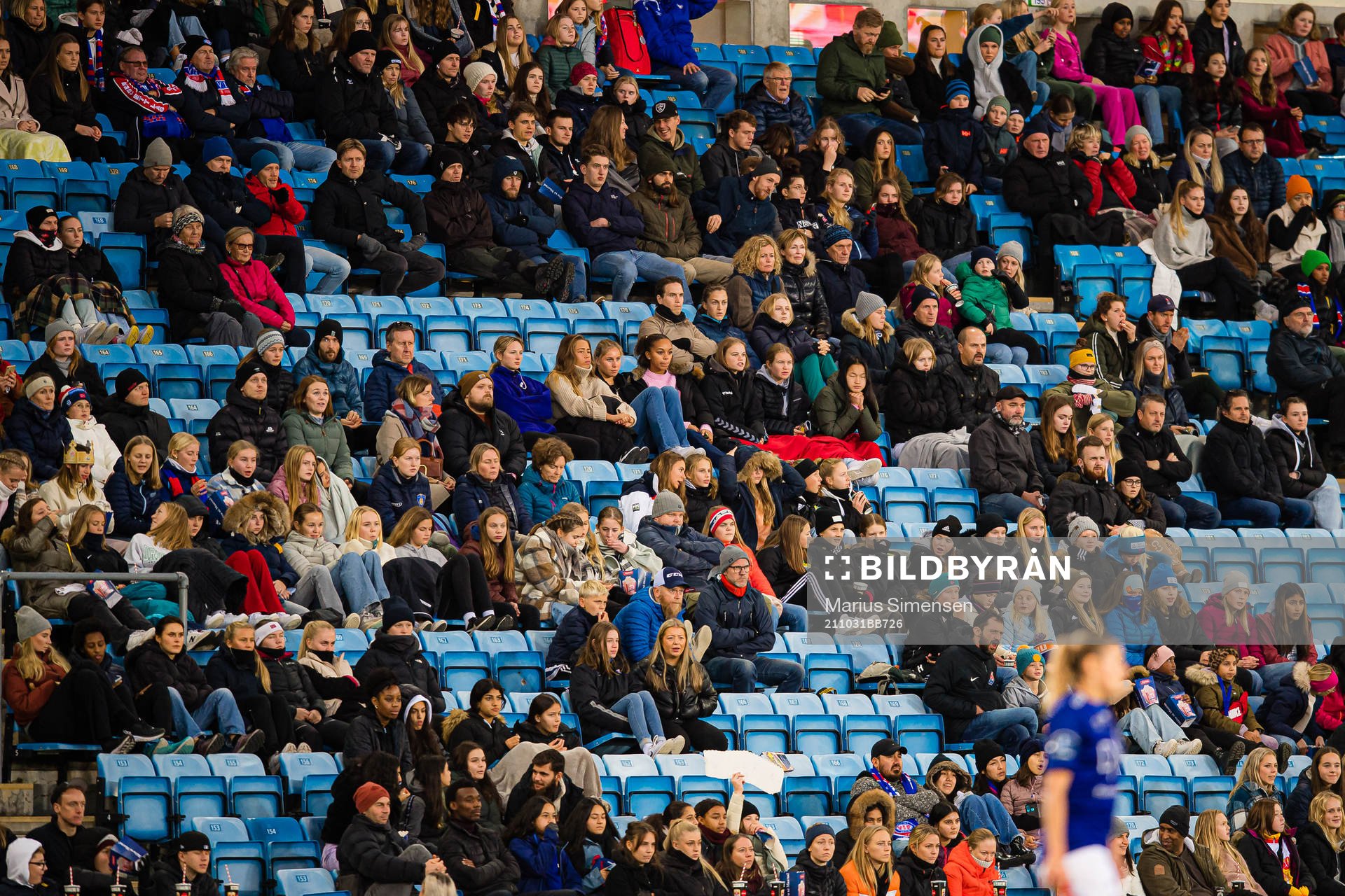 Spectators in the stands