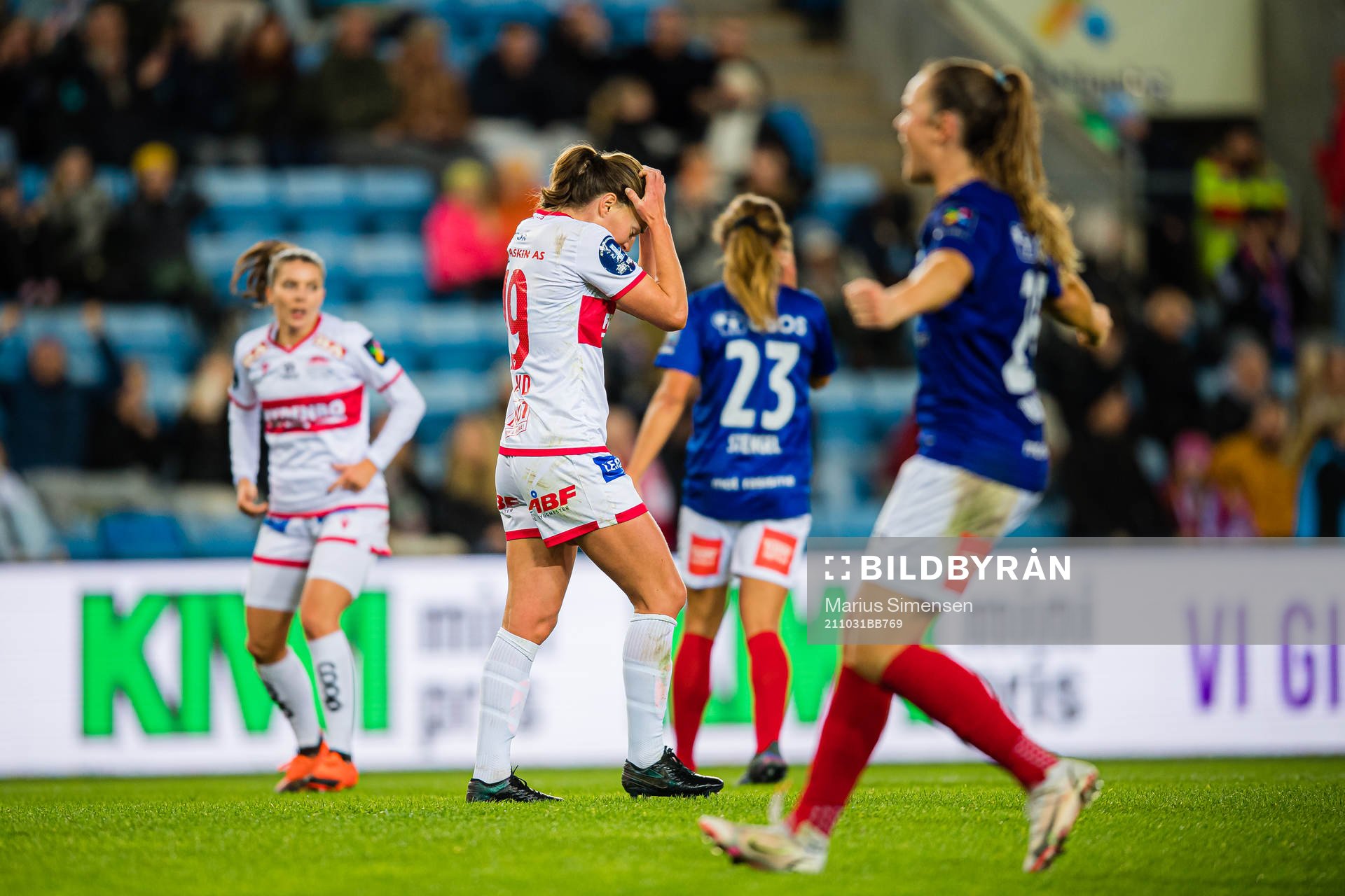 Marit Bratberg Lund of Sandviken looks dejected