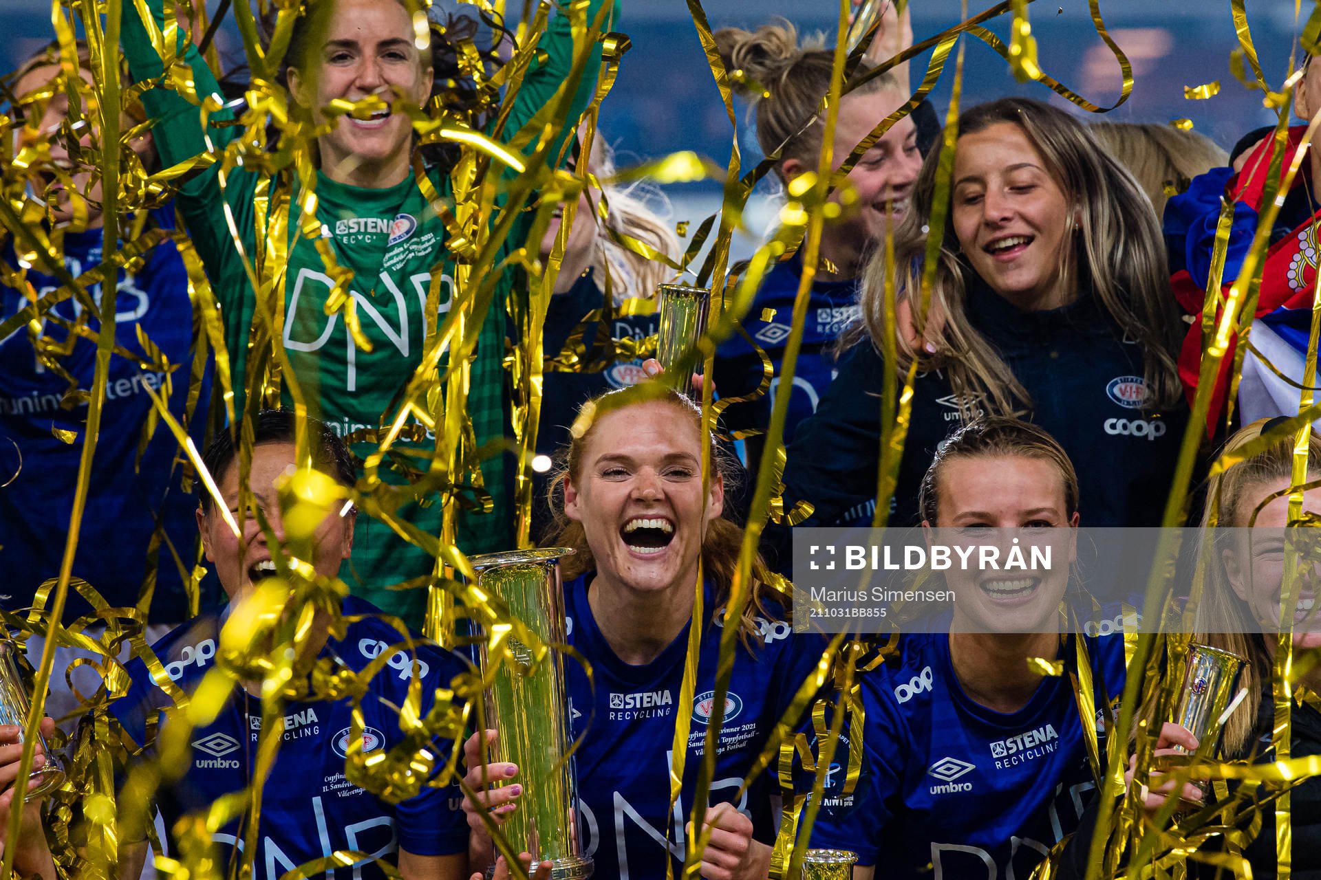 Stine Ballisager Pedersen of Vålerenga celebrates with the