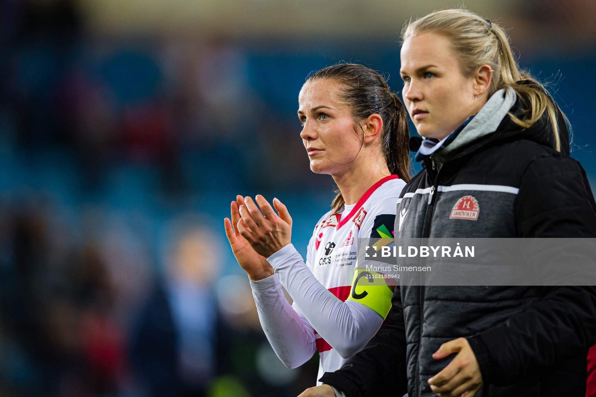 Tuva Hansen of Sandviken looks dejected the women’s cup