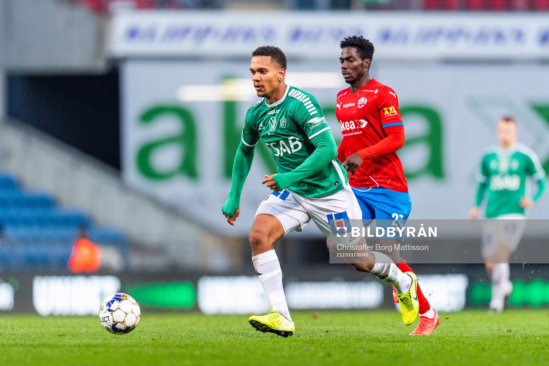 Brages Seth Kanteh Hellberg och Helsingborgs Benjamin Acquah