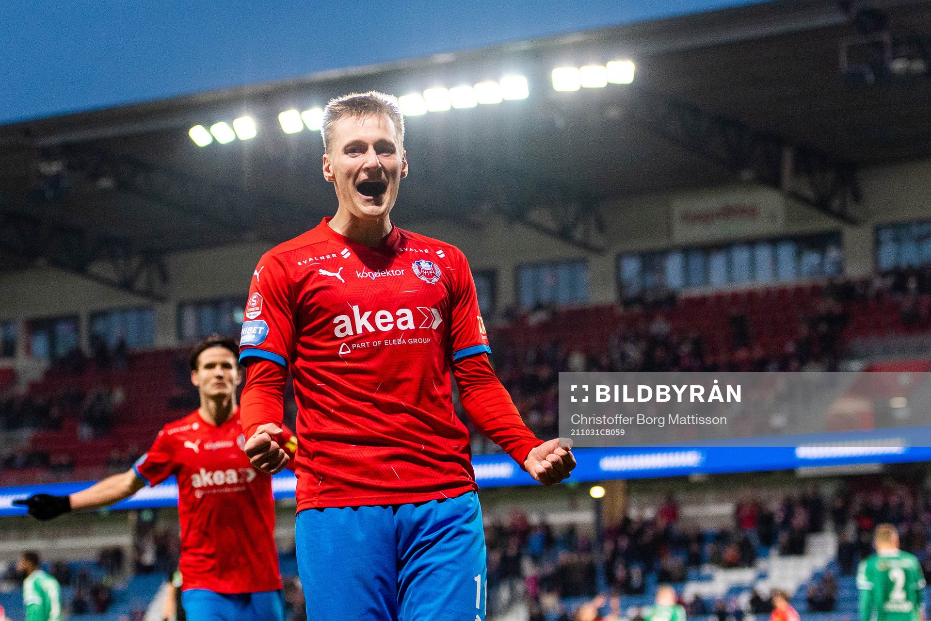 Helsingborgs Rasmus Karjalainen jublar