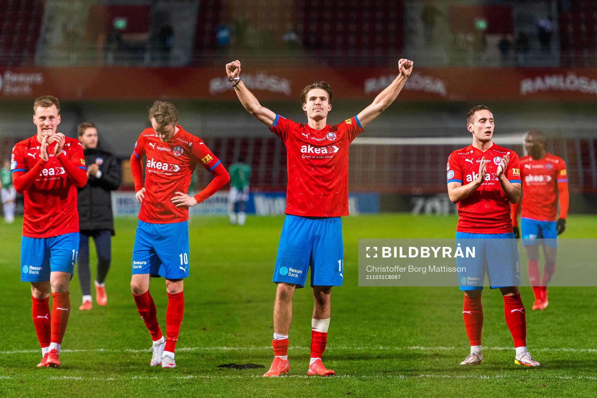 Helsingborgs Wilhelm Loeper jublar mot publiken