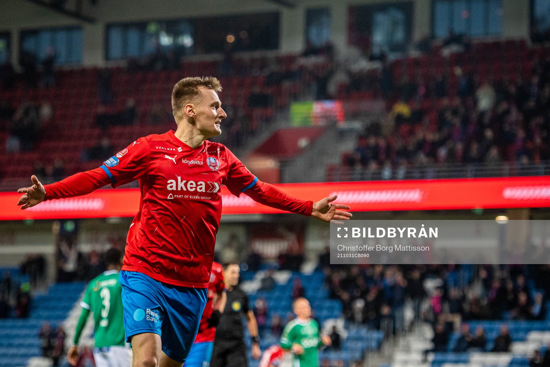 Helsingborgs Rasmus Karjalainen jublar