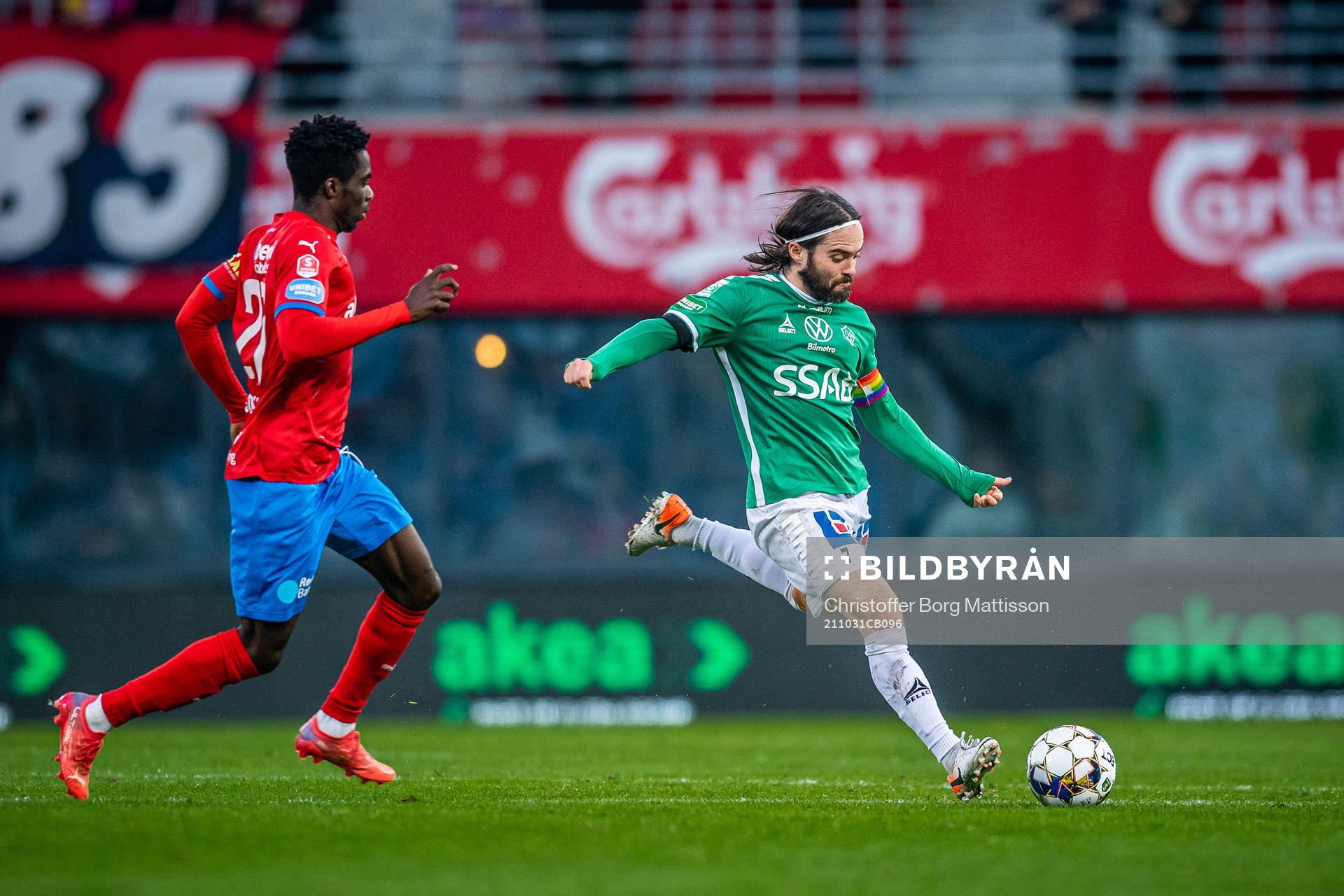 Helsingborgs Benjamin Acquah och Brages Robbin Sellin