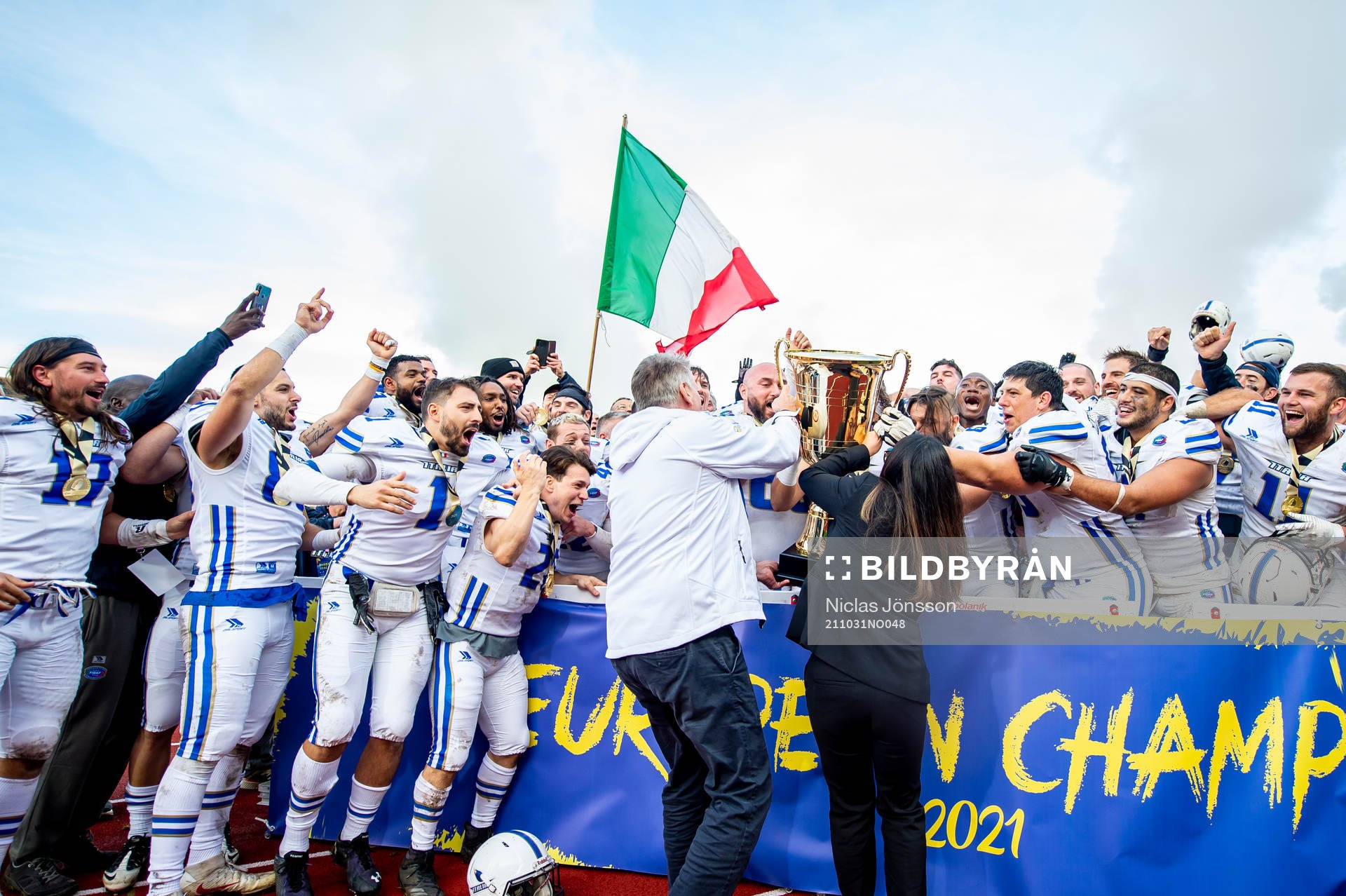 Italiens spelare jublar