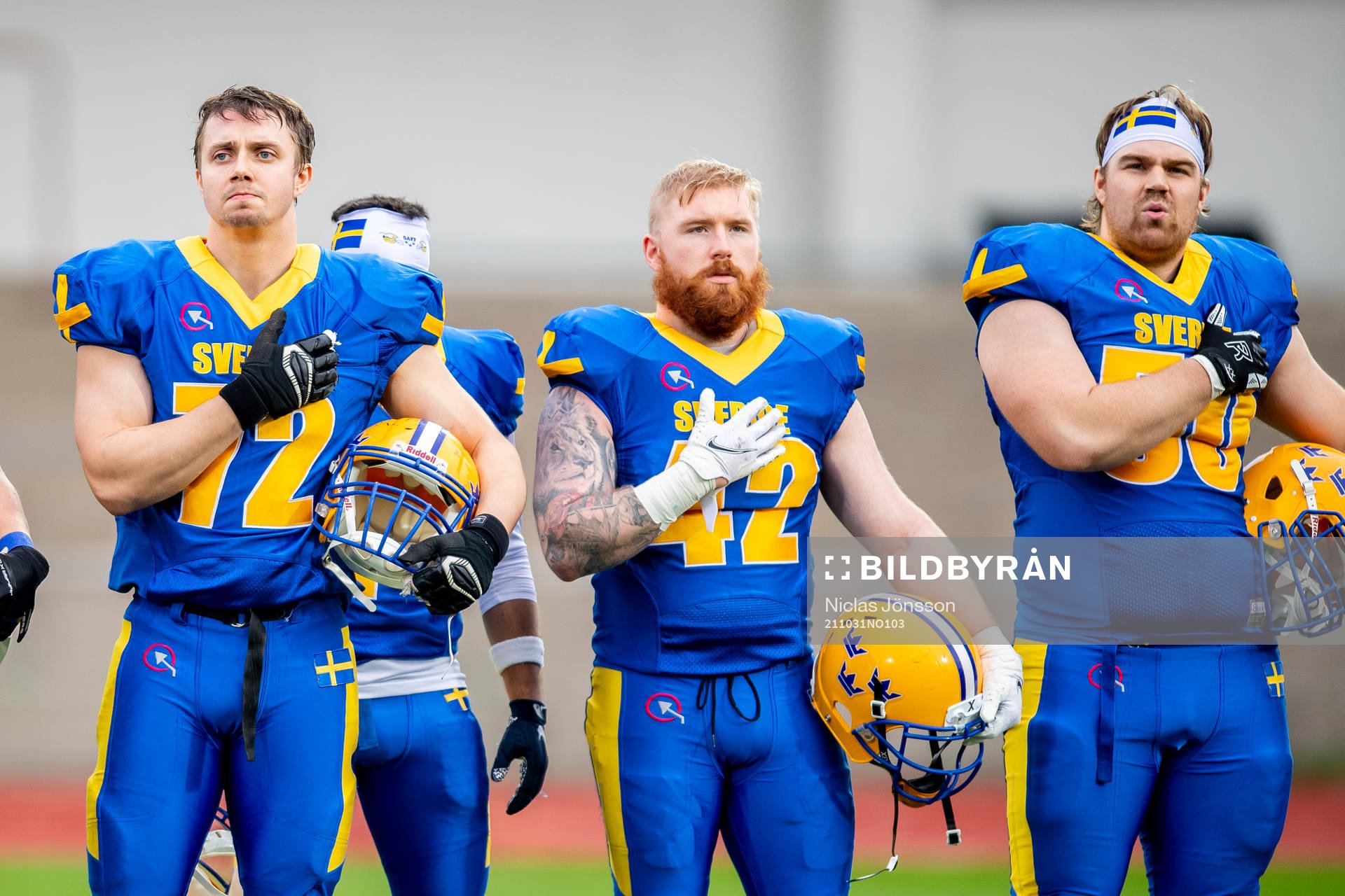Sveriges Eric Blomgren, Mattias Eriksson och Christoffer