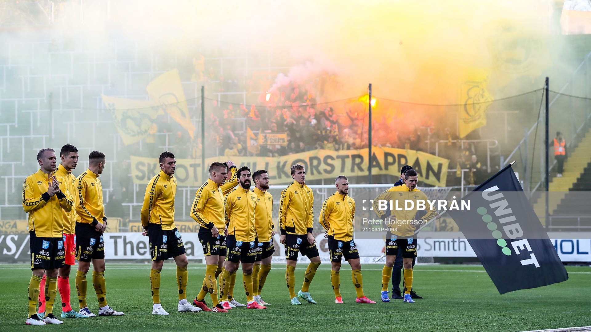 Elfsborgs spelare och supporters