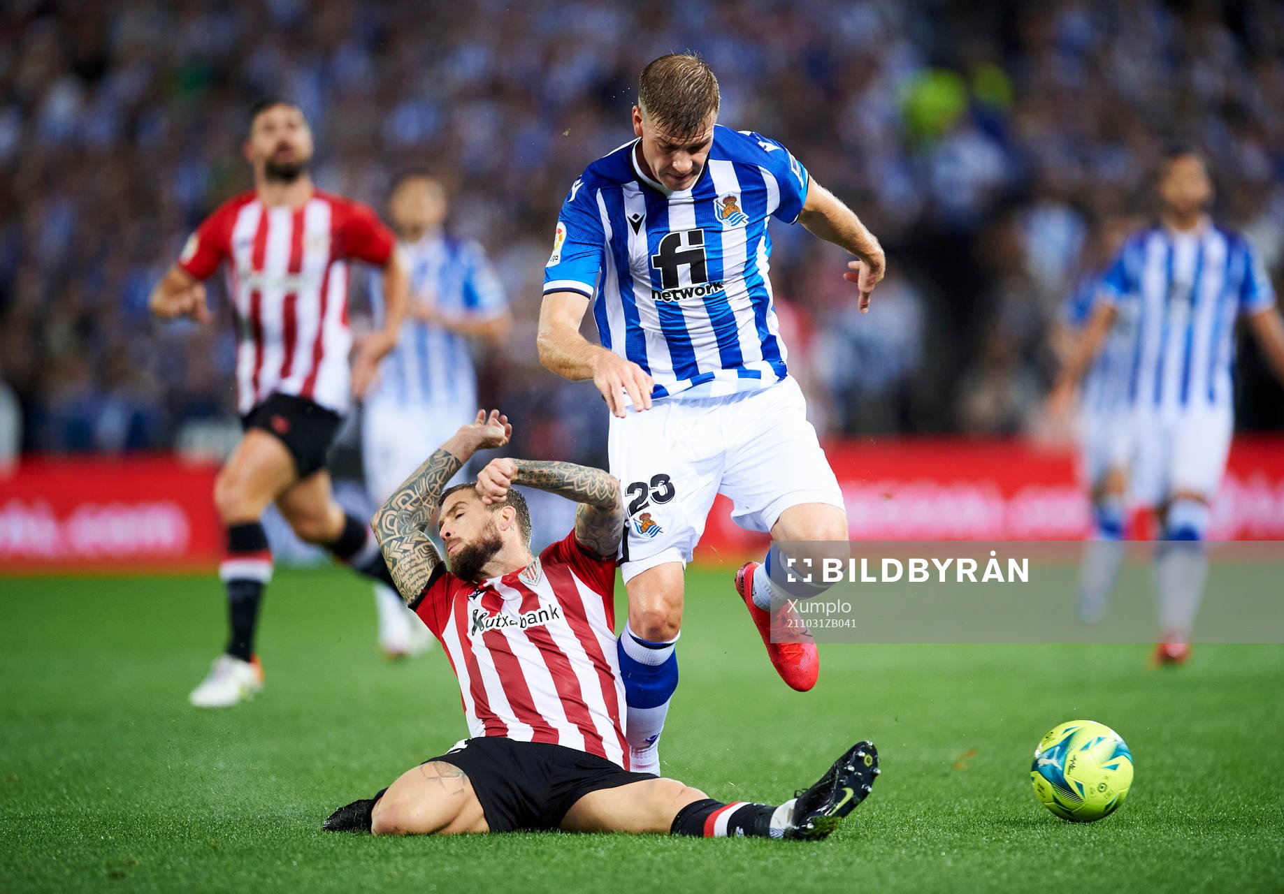 Alexander Sørloth of Real Sociedad  looks