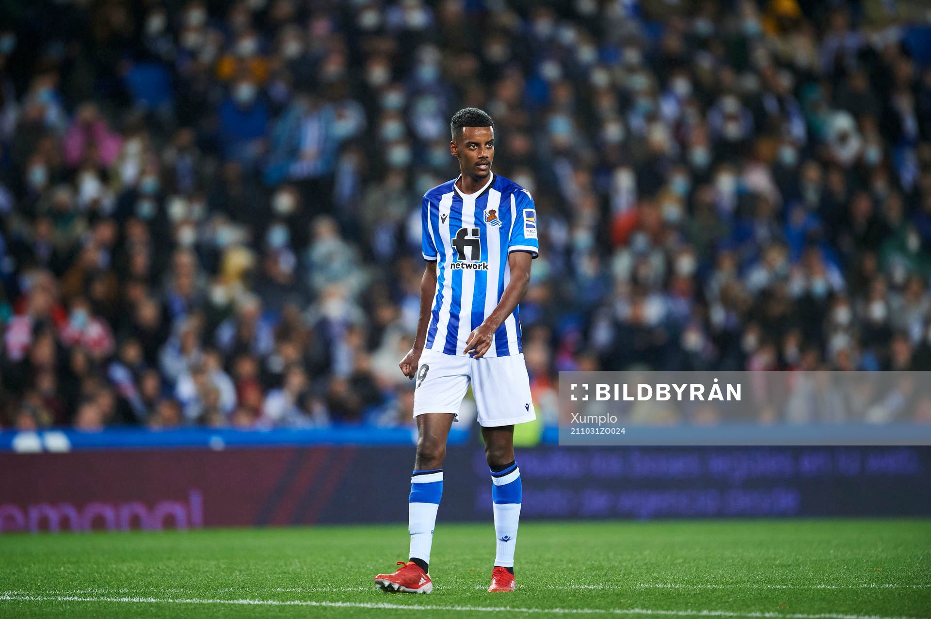 Alexander Isak of Real Sociedad  looks