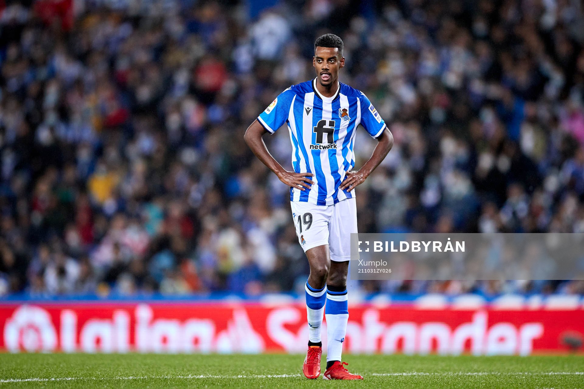 Alexander Isak of Real Sociedad  looks