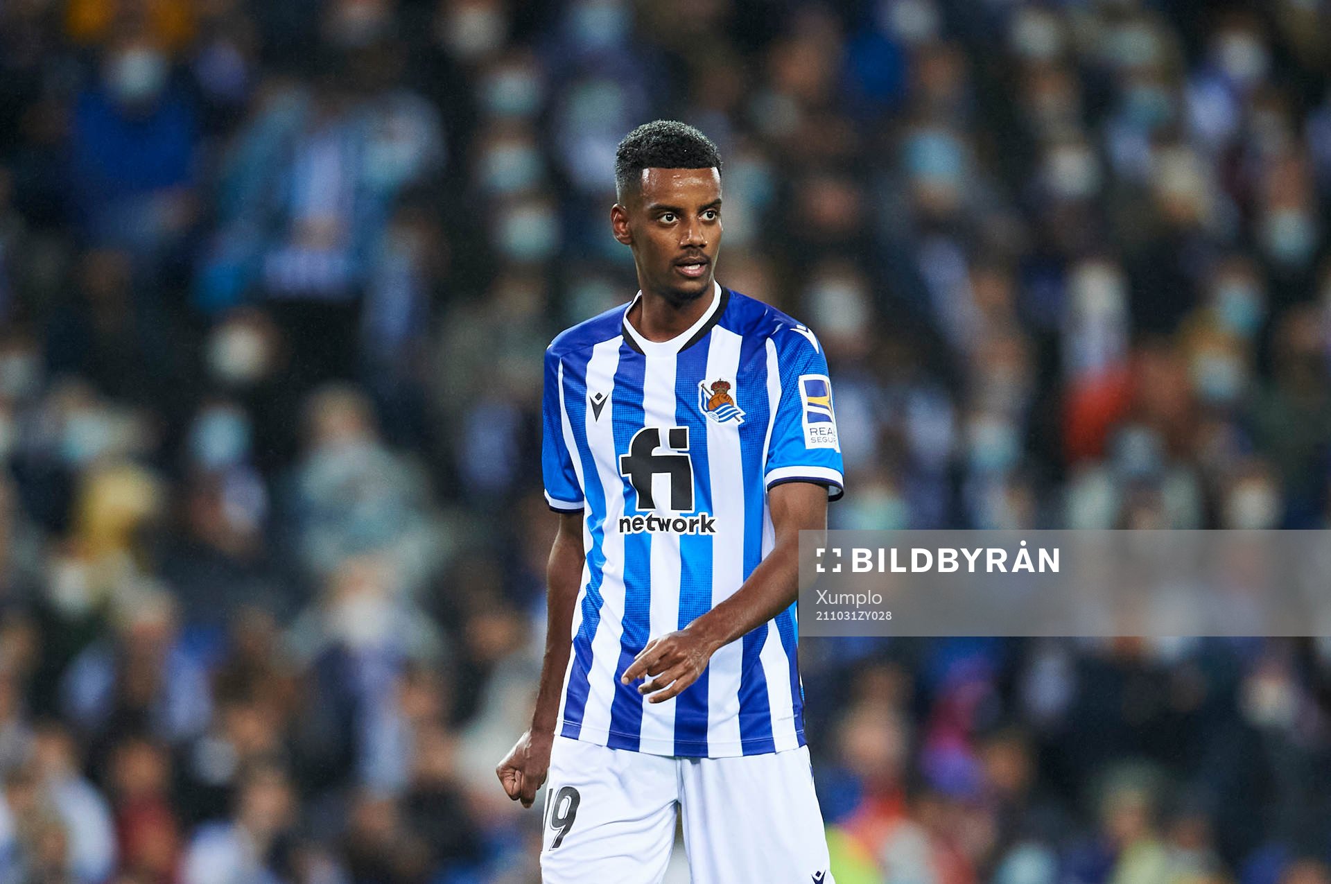 Alexander Isak of Real Sociedad  looks