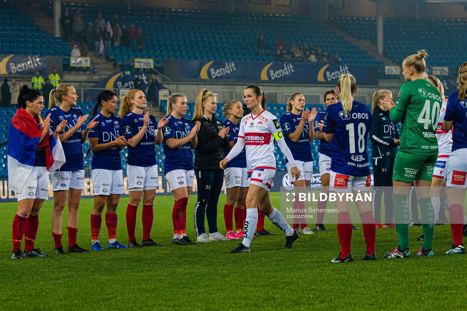 Tuva Hansen of Sandviken looks dejected
