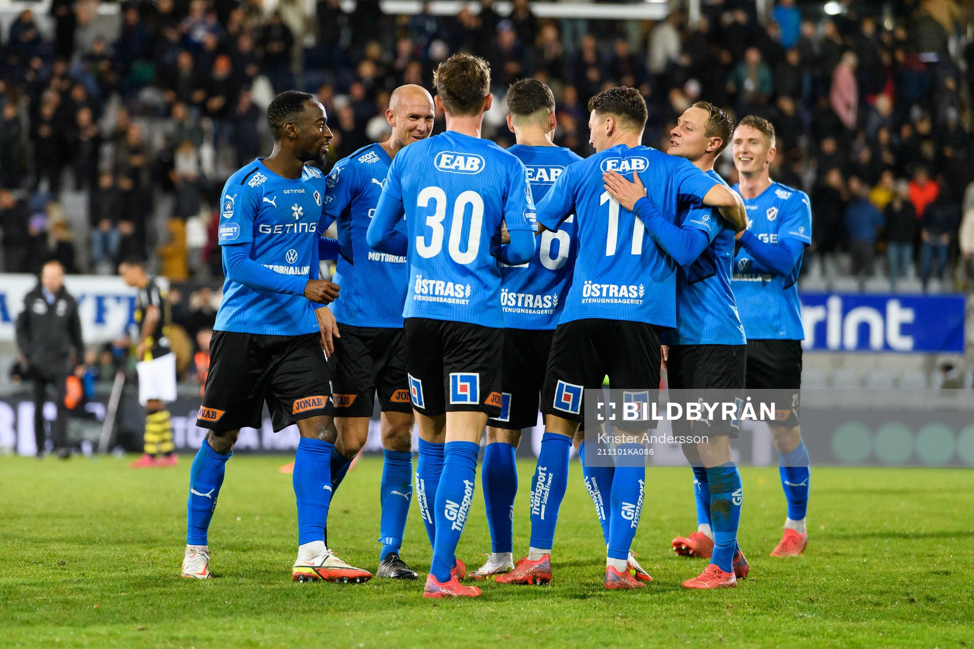 Halmstads spelare jublar