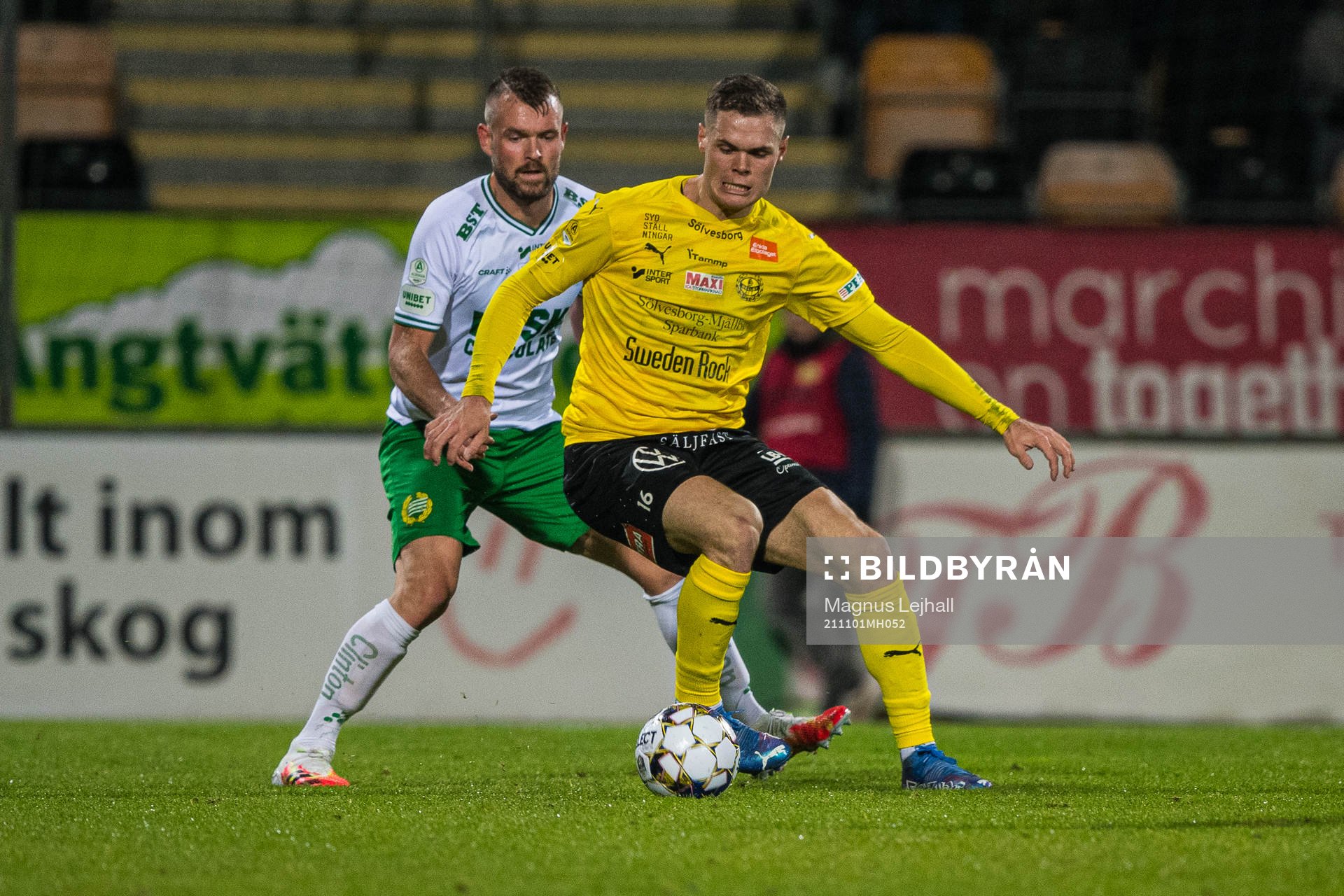 Mjällbys Jacob Bergström  och Hammarbys Mads Fenger