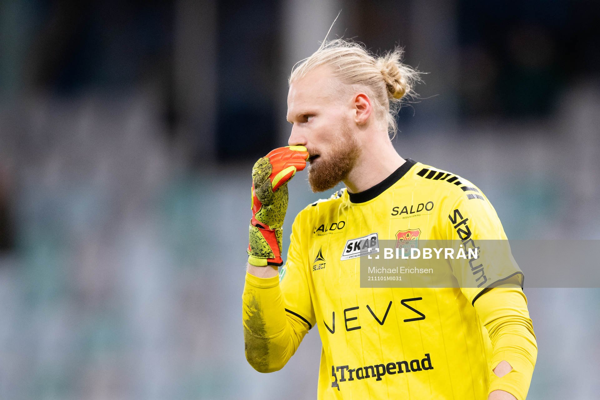 GAIS målvakt Mathias Karlsson deppar
