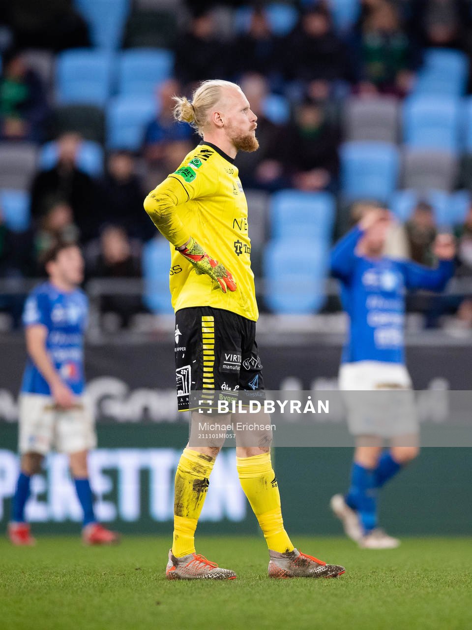 GAIS målvakt Mathias Karlsson deppar