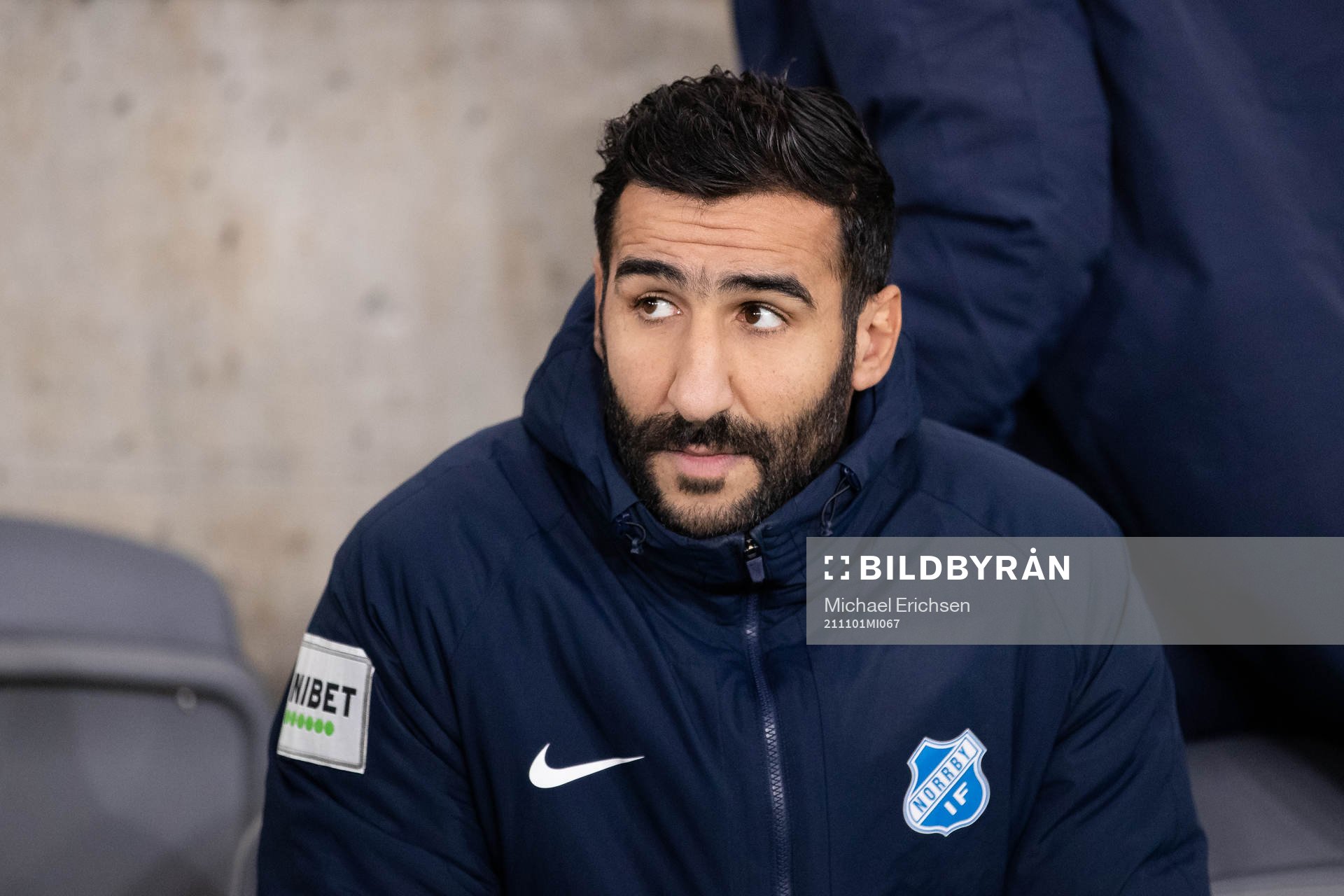 Norrbys manager Mak Lind innan fotbollsmatchen i Superettan