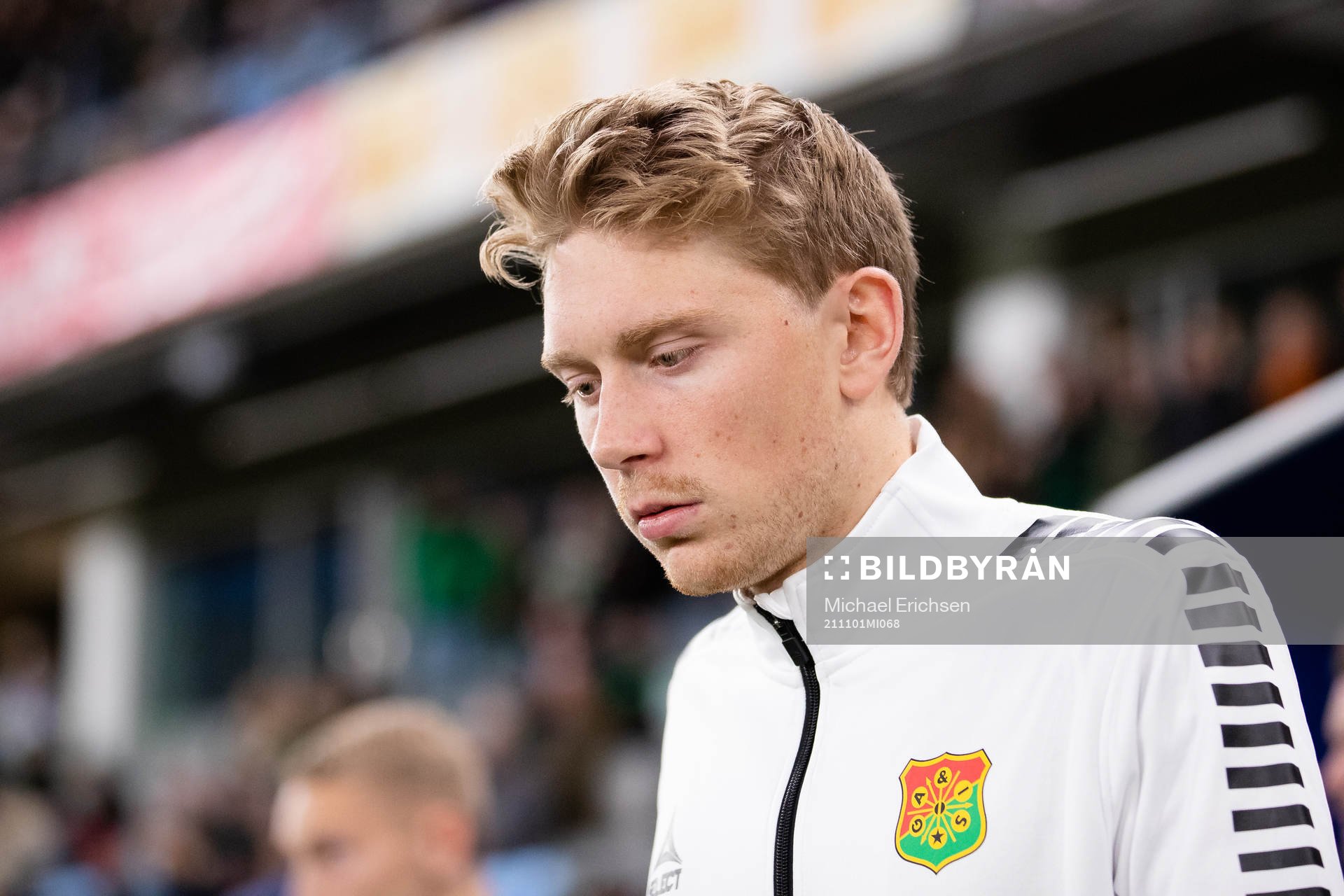 GAIS Adam Egnell innan fotbollsmatchen i Superettan mellan