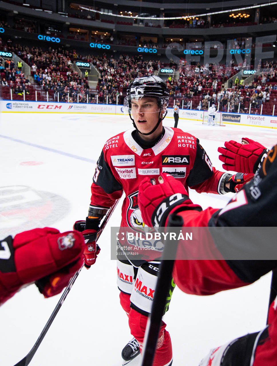 Malmö Redhawks Fredrik Händemark jublar