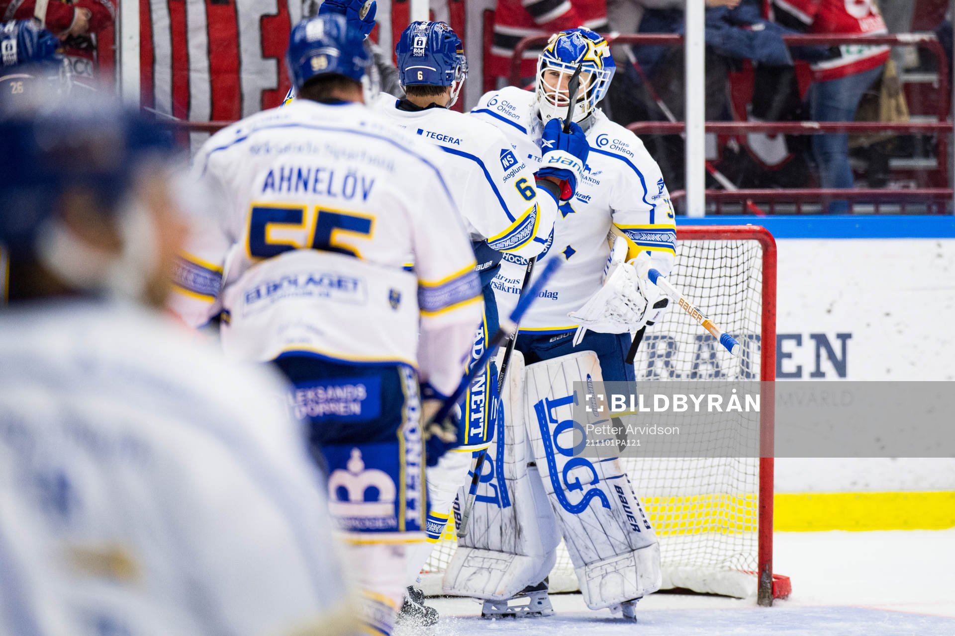 Leksands målvakt Kasimir Kaskisuo jublar