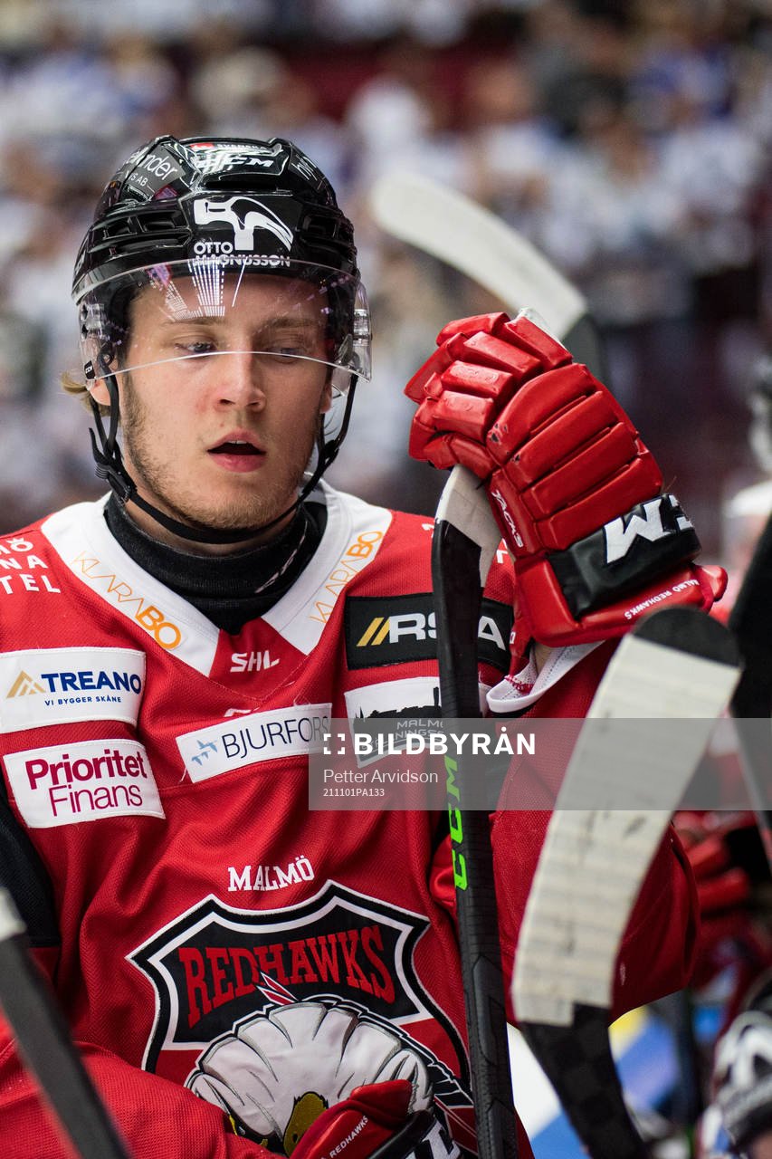 Malmö Redhawks Eric Engstrand deppar