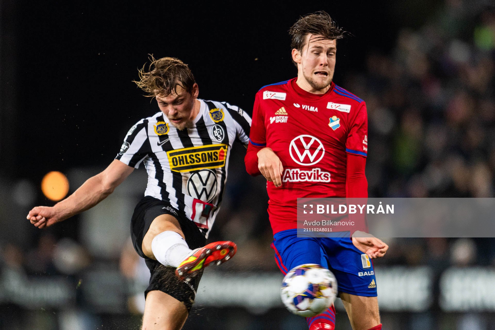 Landskronas Robin Hofsö och Östers John Stenberg